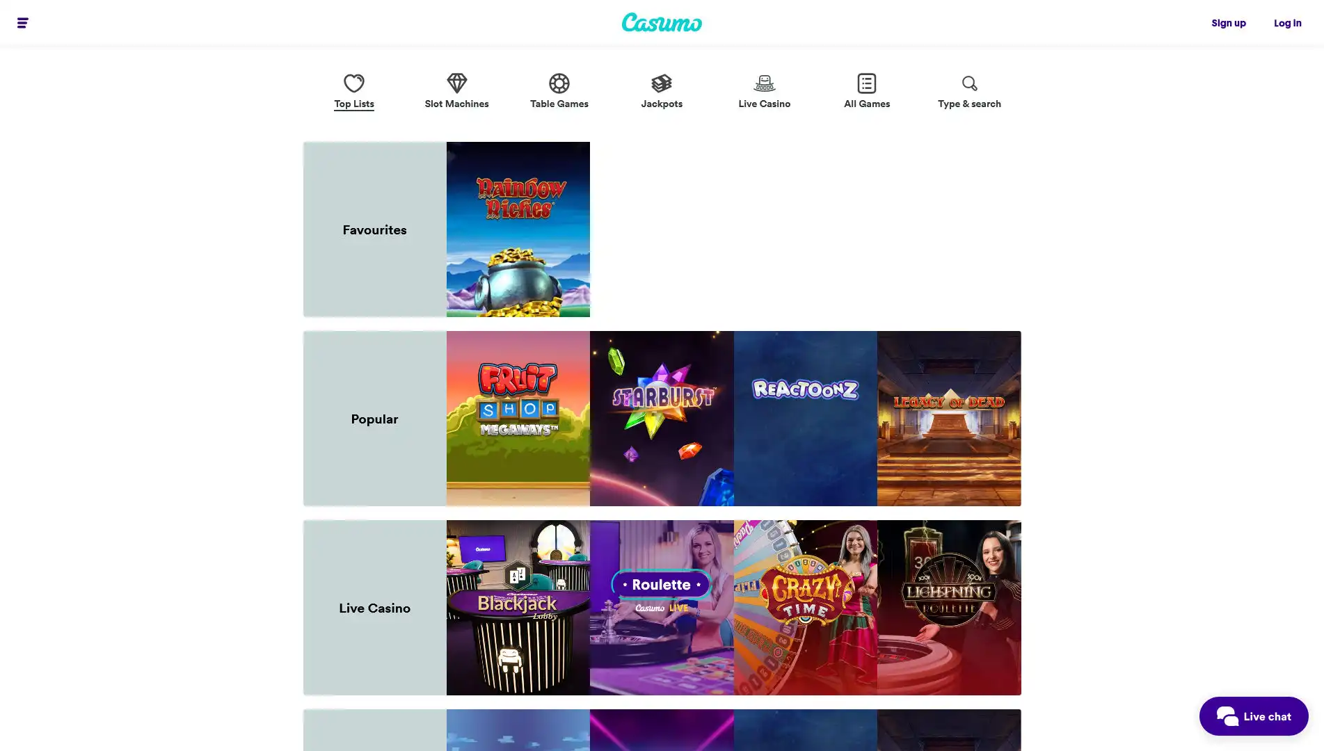 Casumo Casino Games