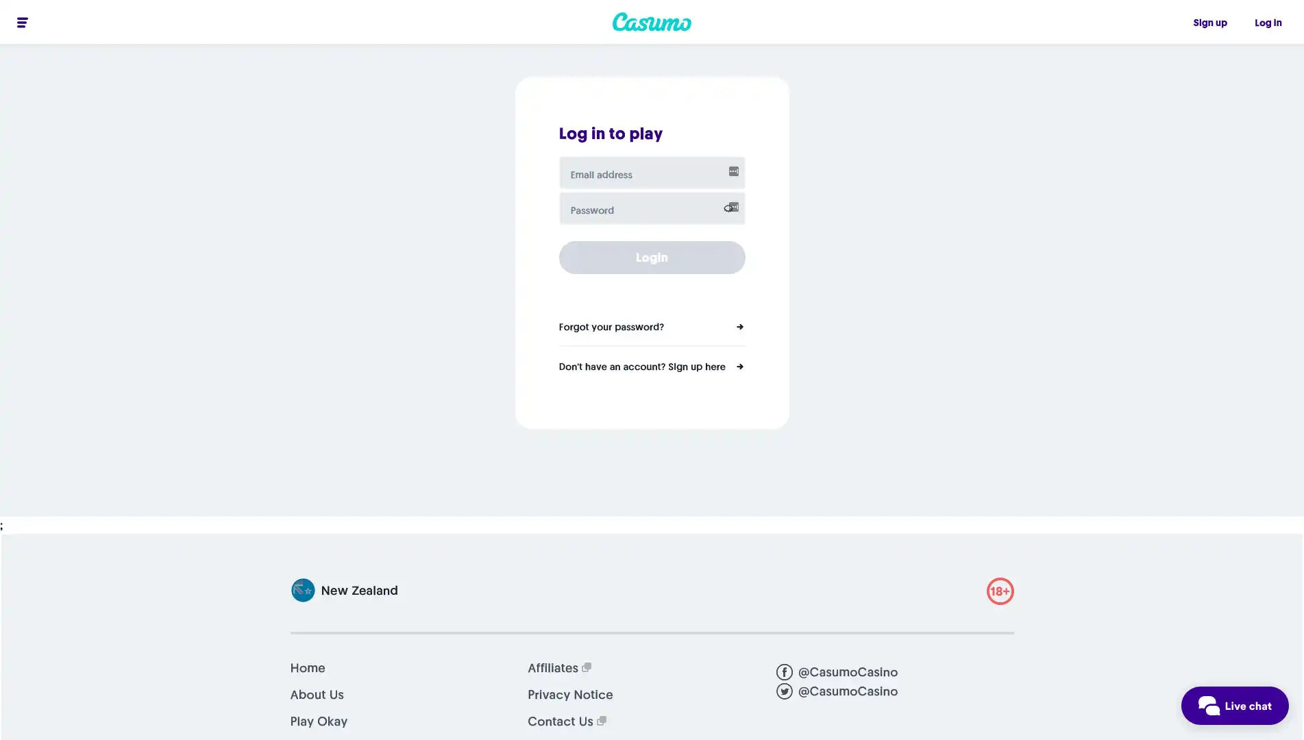Casumo Casino Login