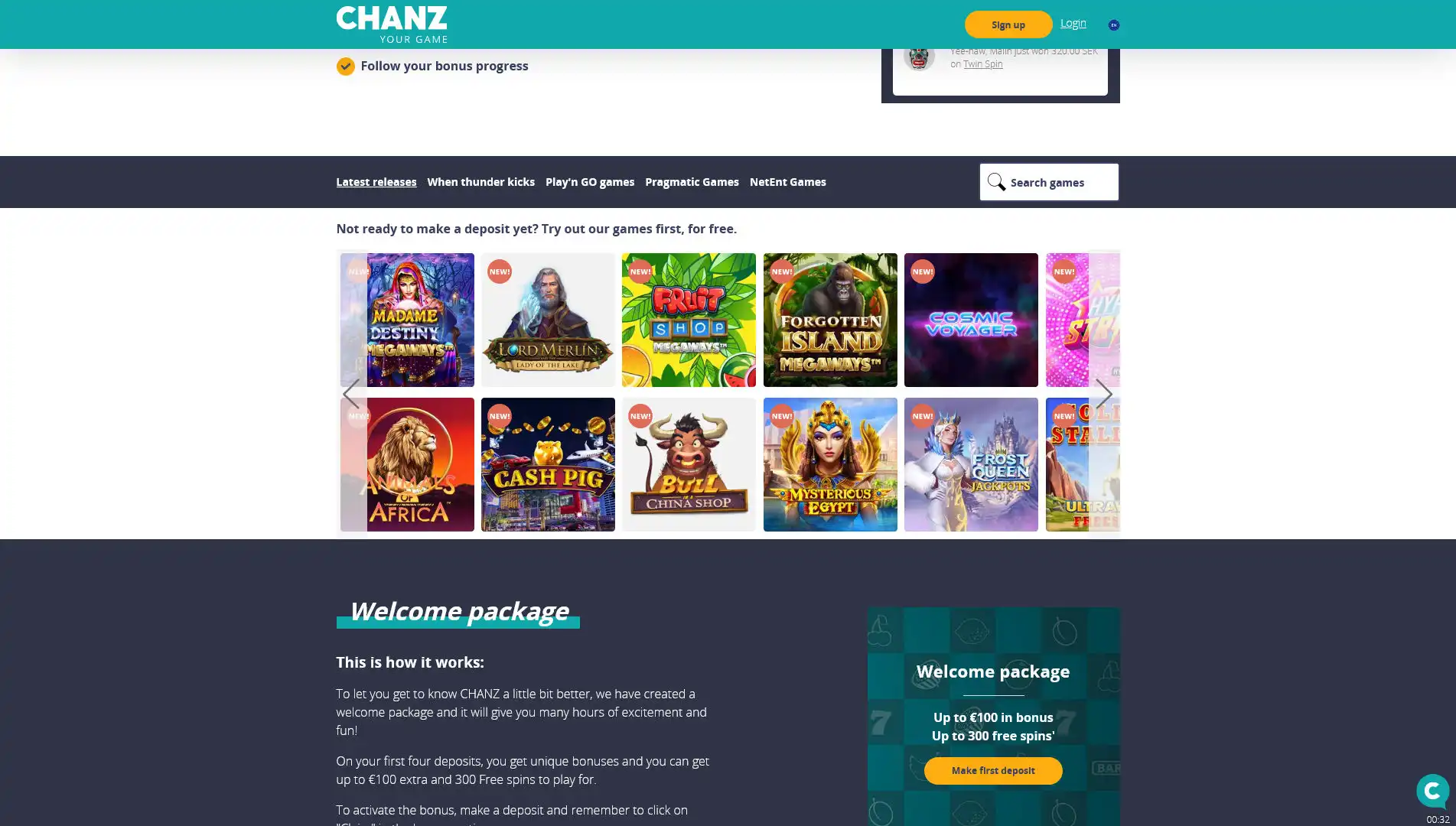 Chanz Casino Games