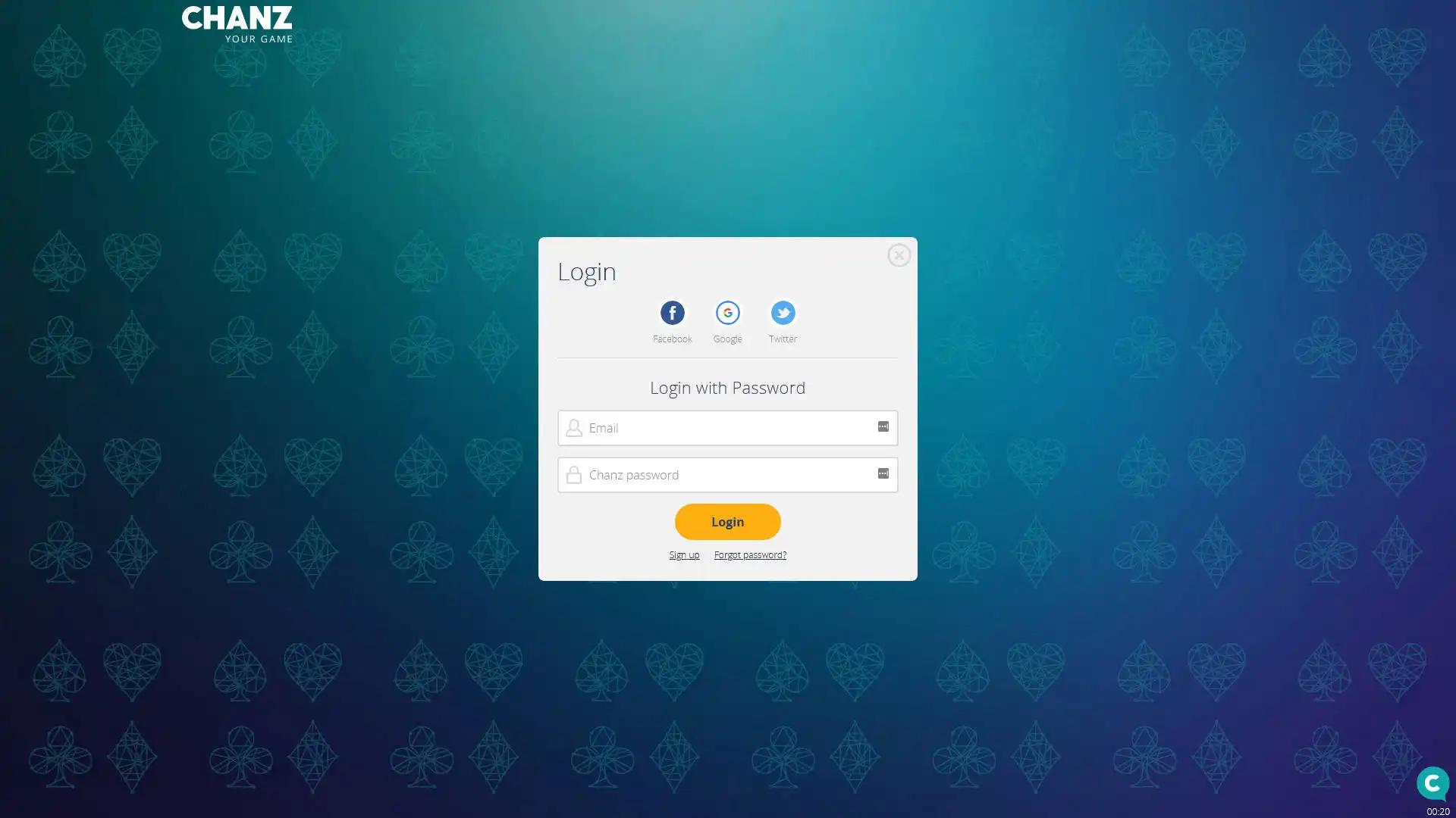 Chanz Casino Login