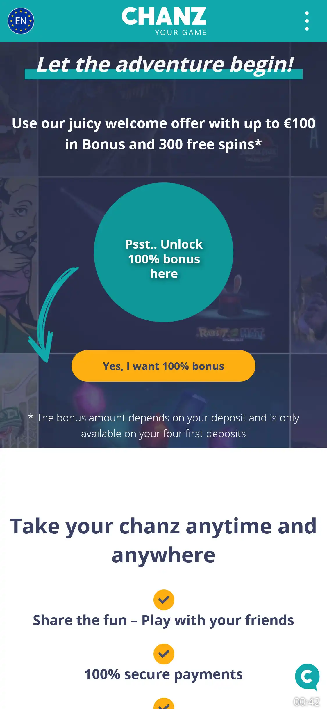 Chanz Casino Mobile Review