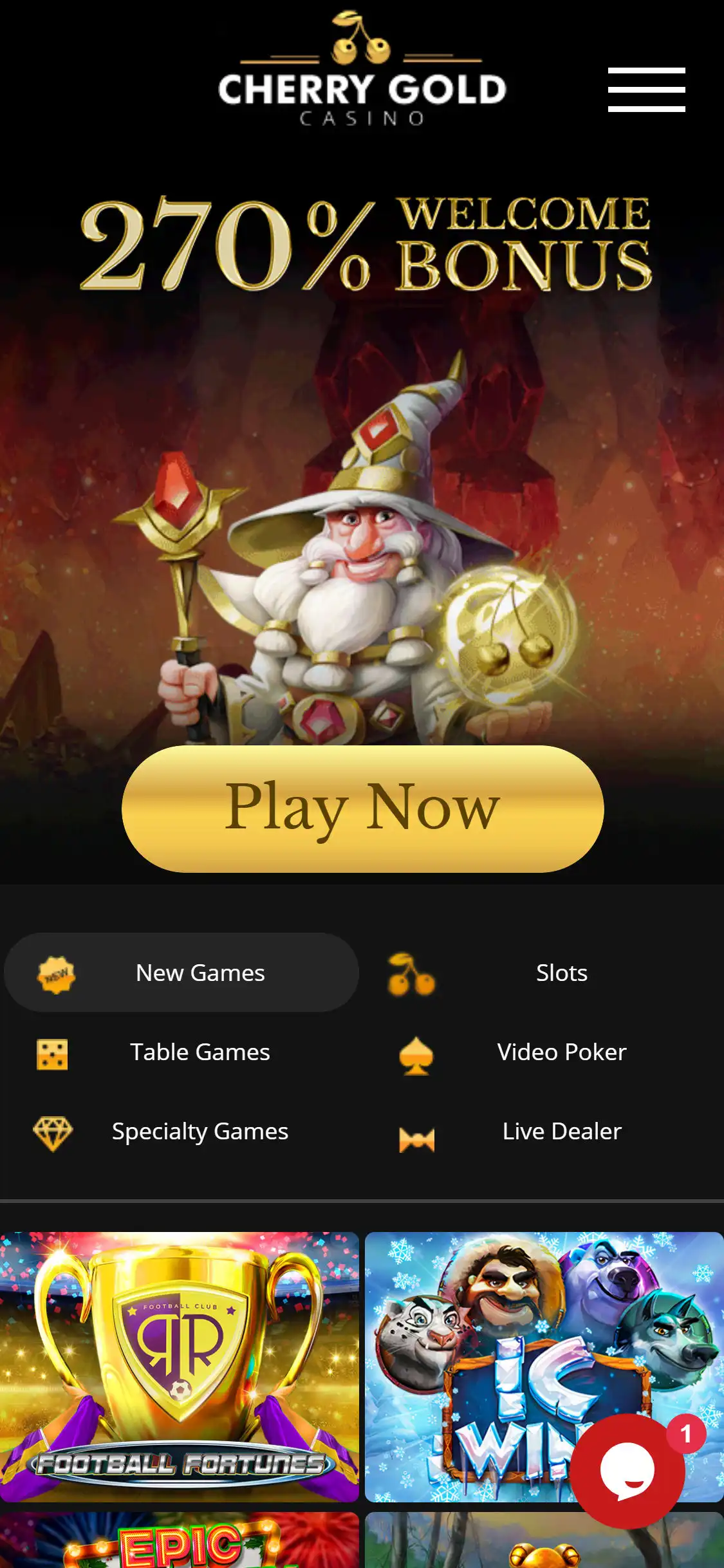Cherry Gold Casino Mobile Review