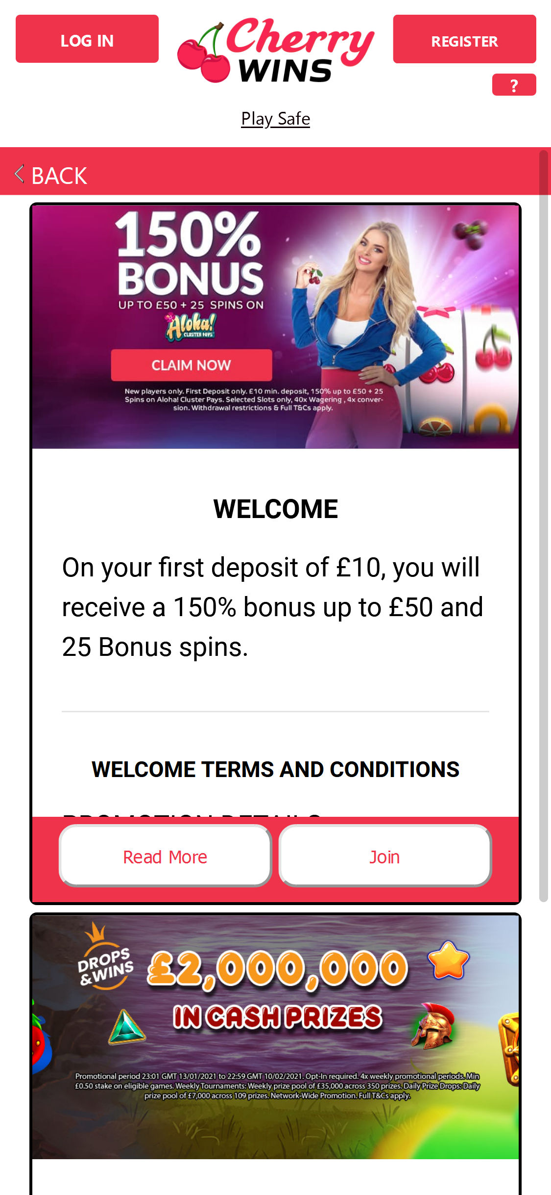 Cherry Wins Casino Mobile No Deposit Bonus Review