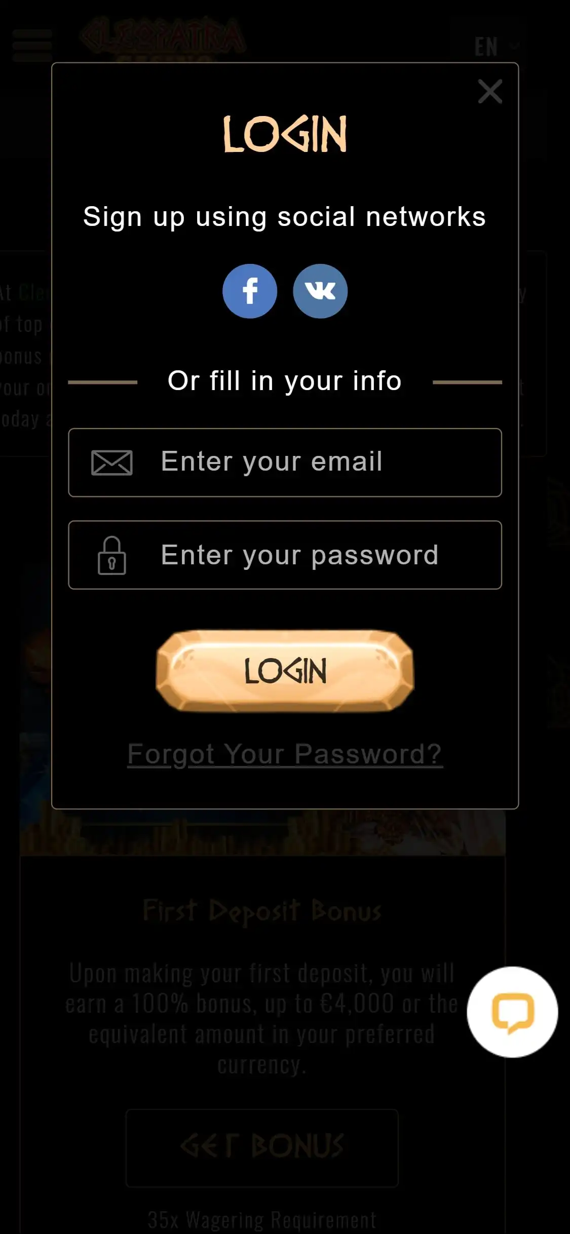 Cleopatra Casino Mobile Login Review