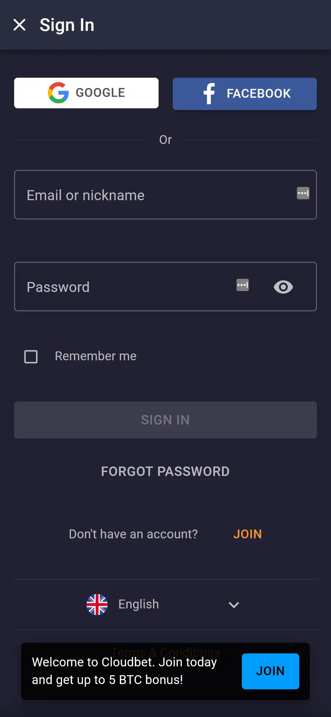 Cloudbet Casino Mobile Login Review