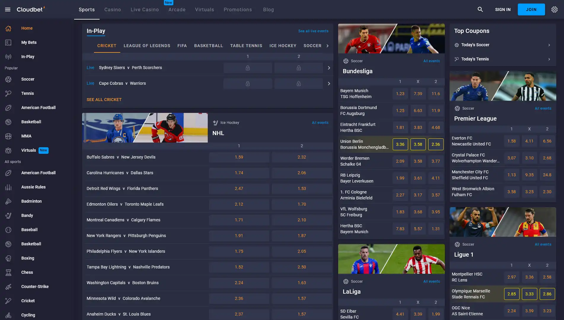 Cloudbet Casino Betting