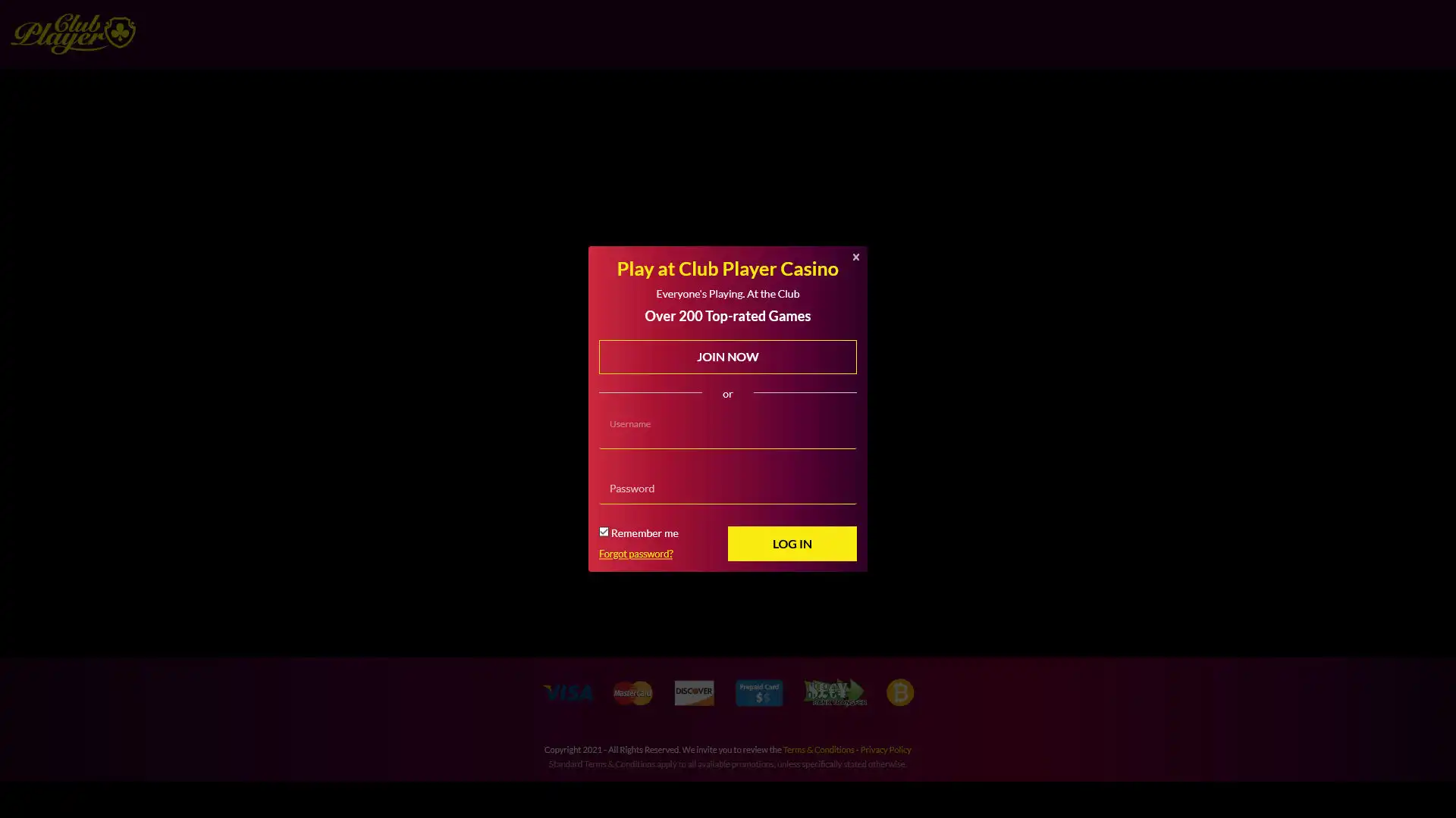 Club Player Casino Login