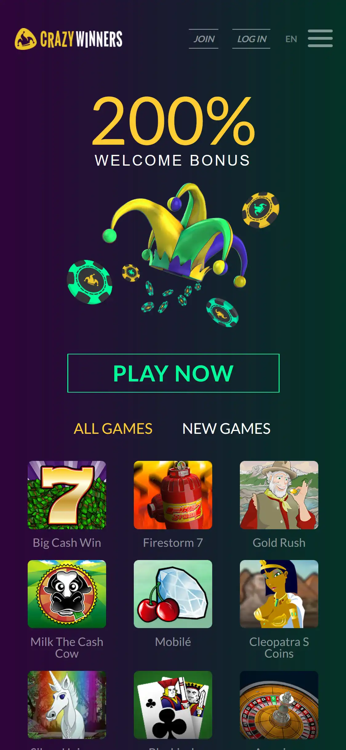 CrazyWinners Casino Mobile Review
