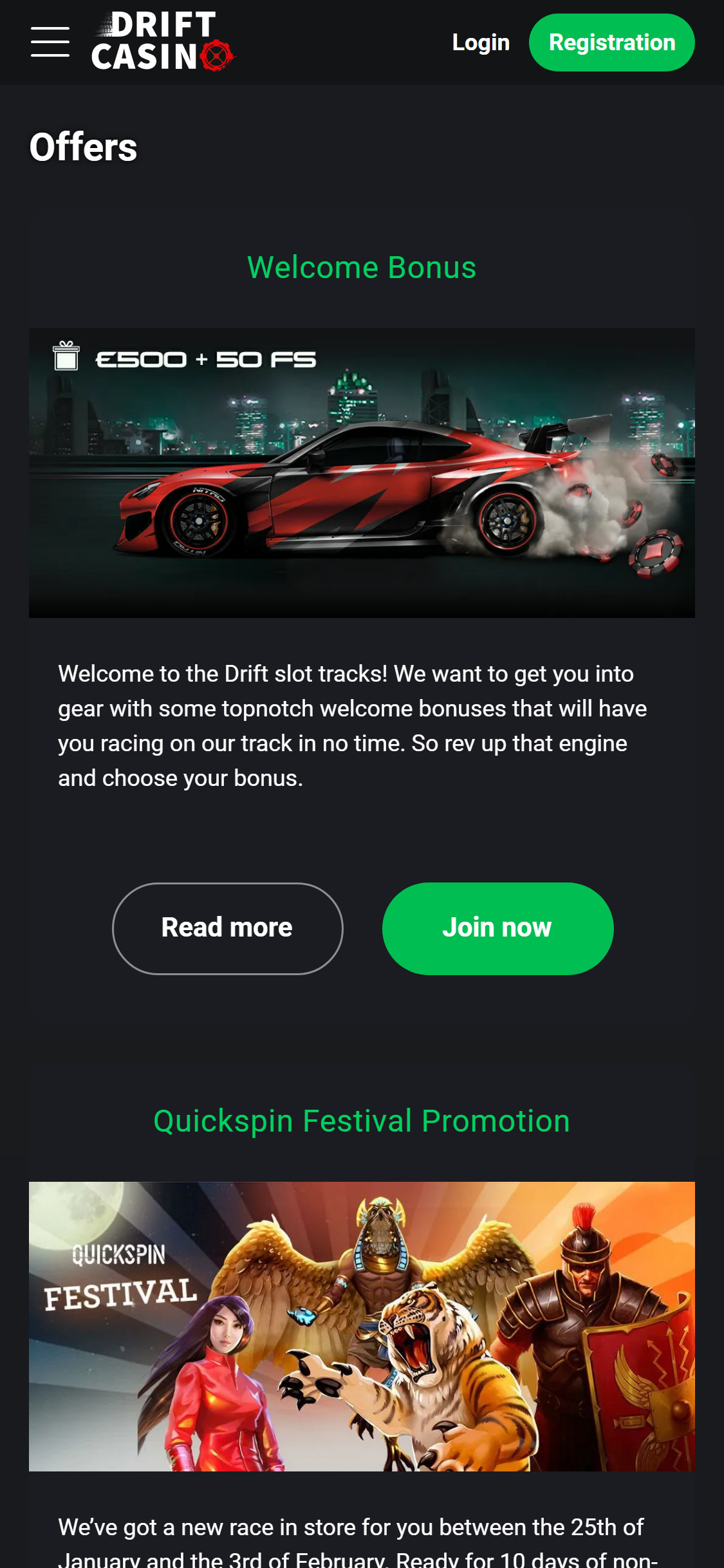 Casino Drift Mobile No Deposit Bonus Review