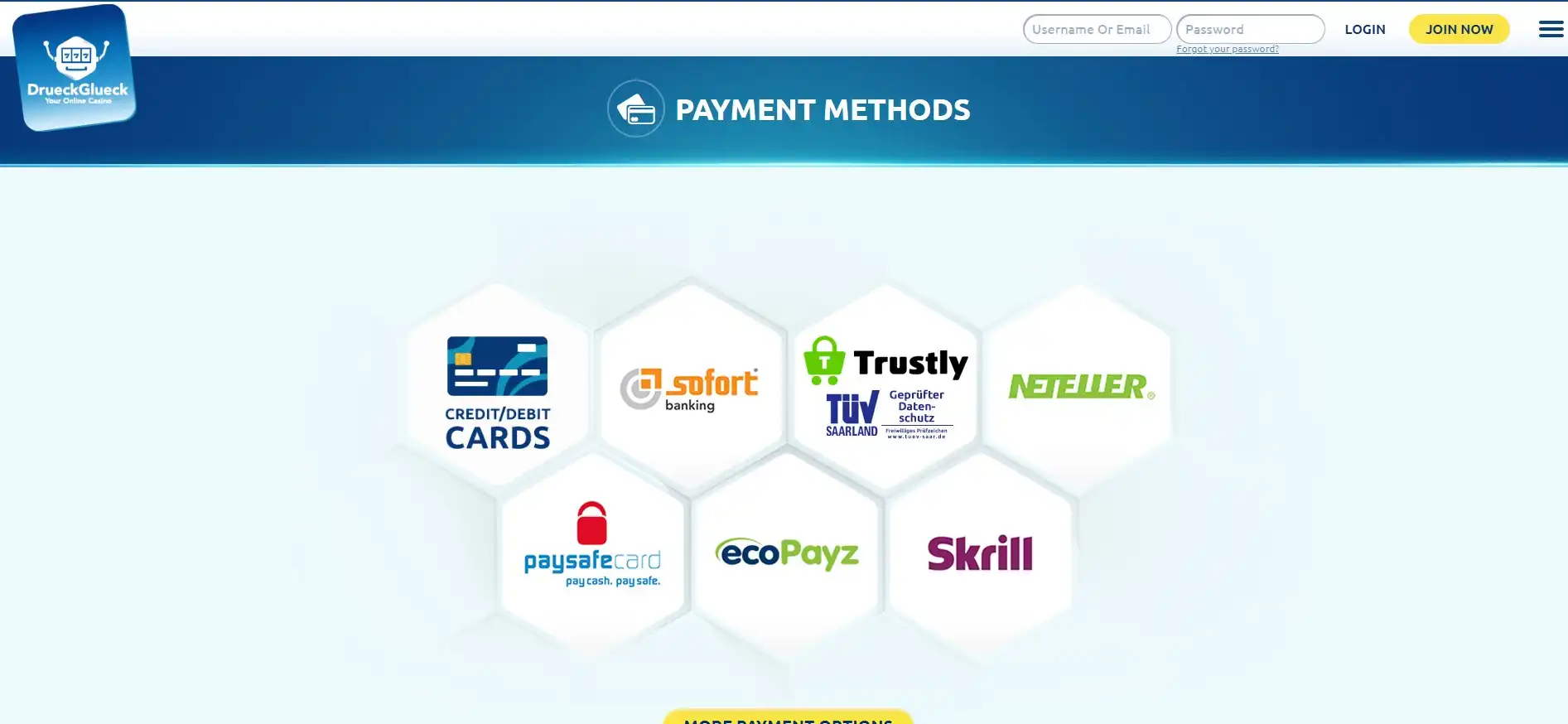 Drueck Glueck Casino Payment Methods