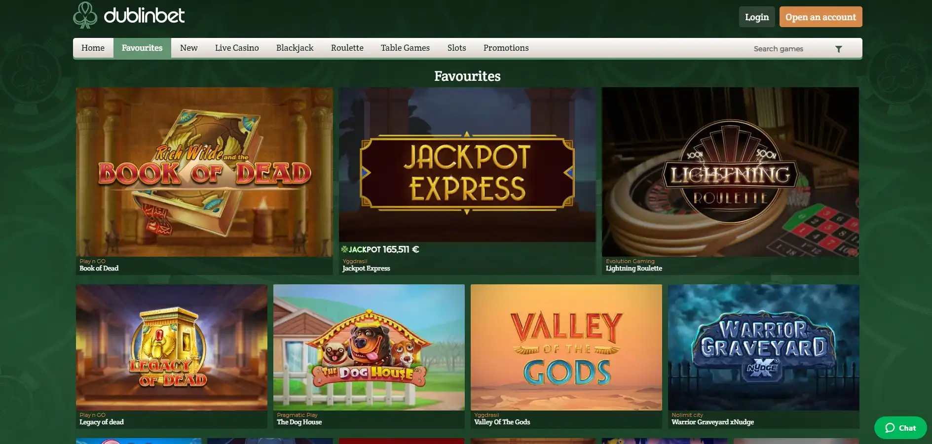Dublinbet Casino Games