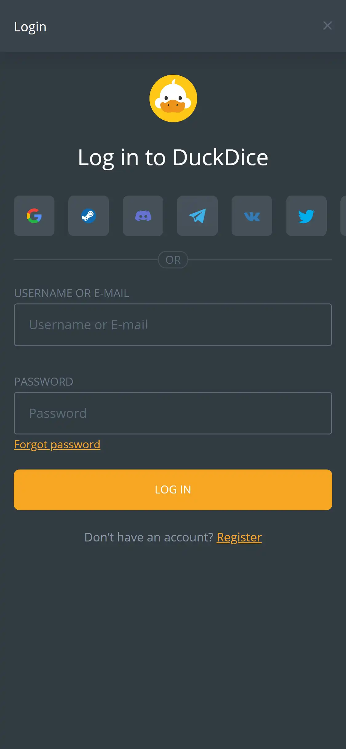 DuckDice Casino Mobile Login Review