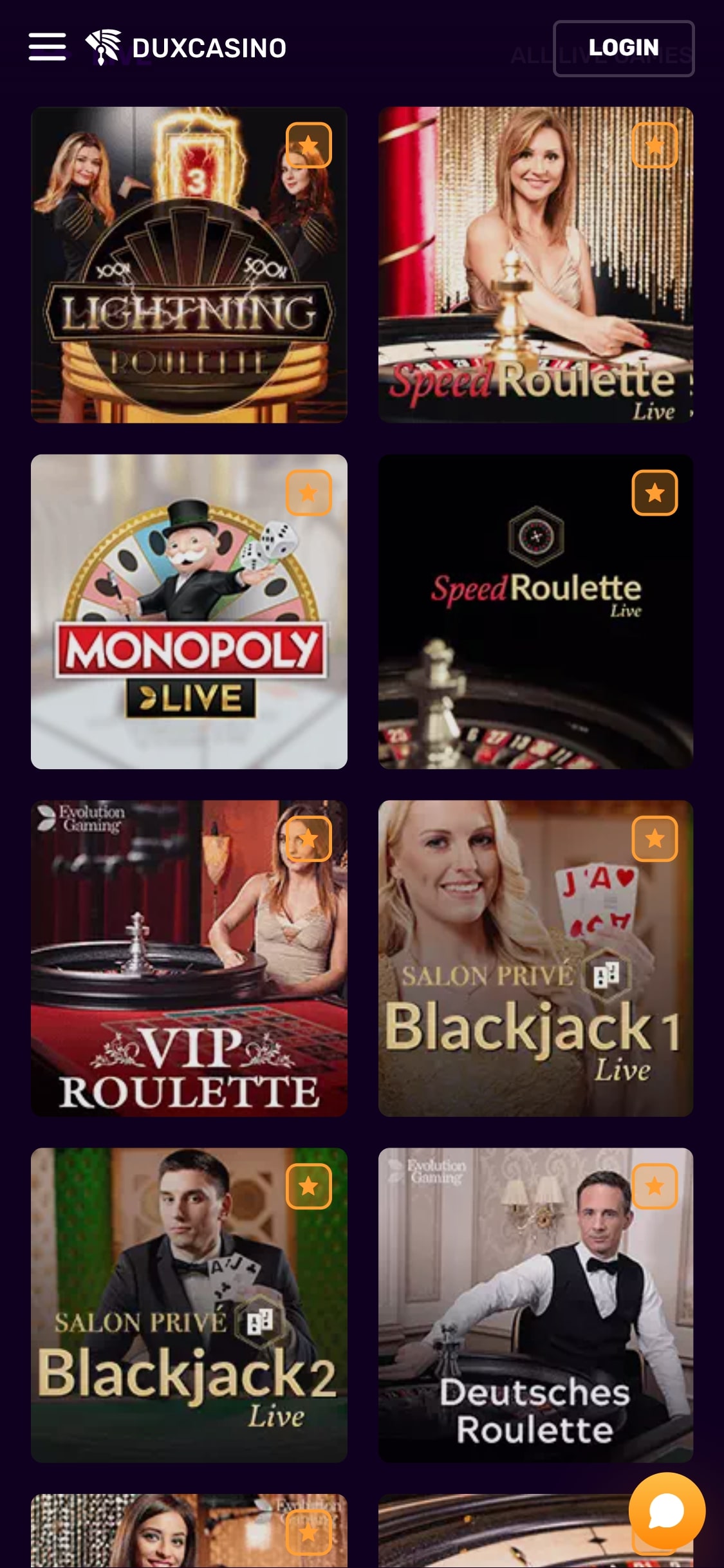 Dux Casino Mobile Live Dealer Games Review