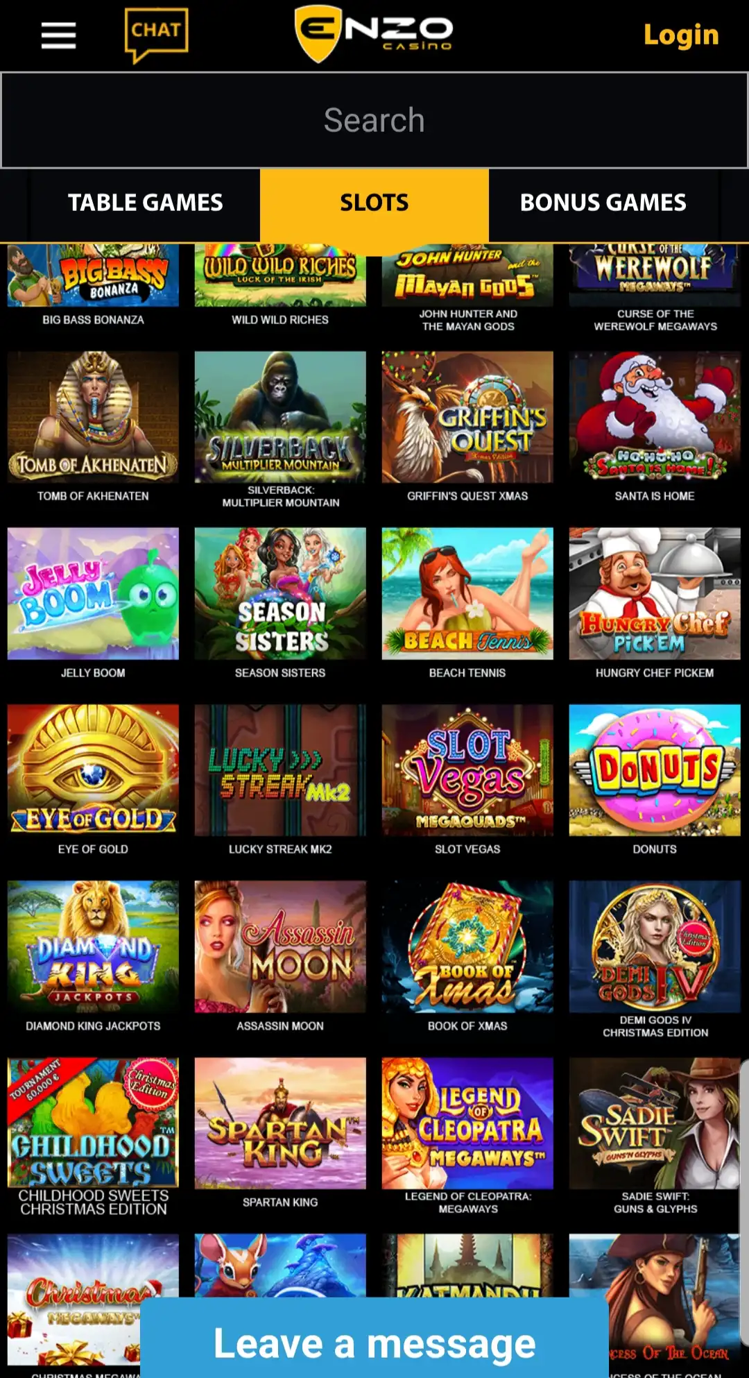 EnzoCasino Mobile Games Review