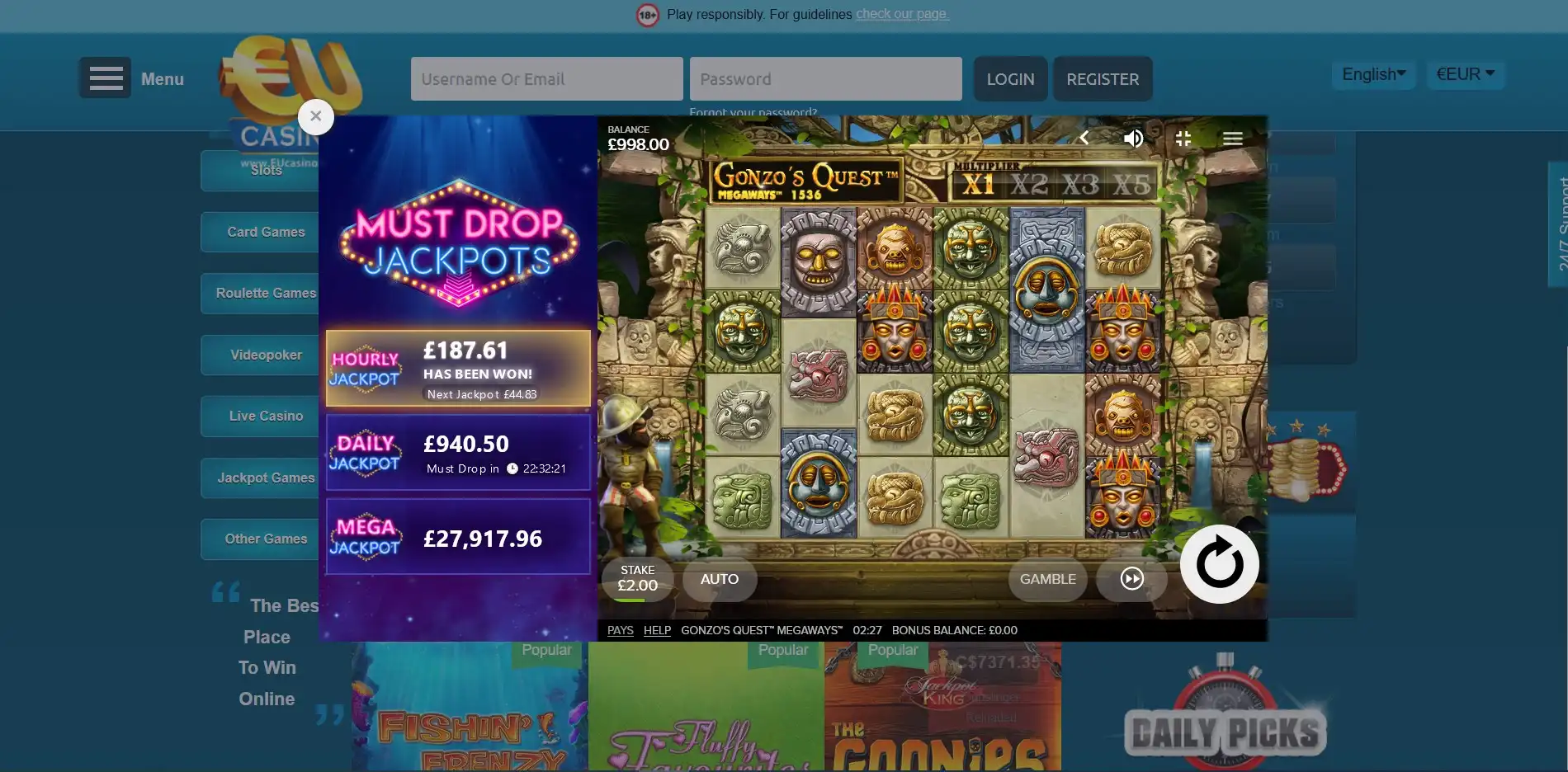 EUCasino Slot Games