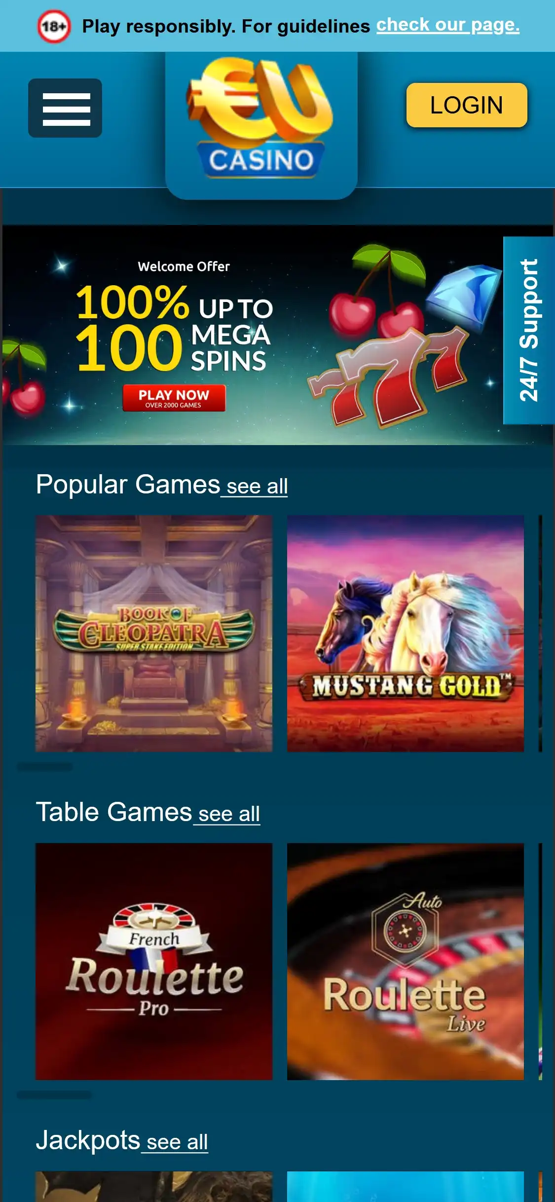 EUCasino Mobile Review