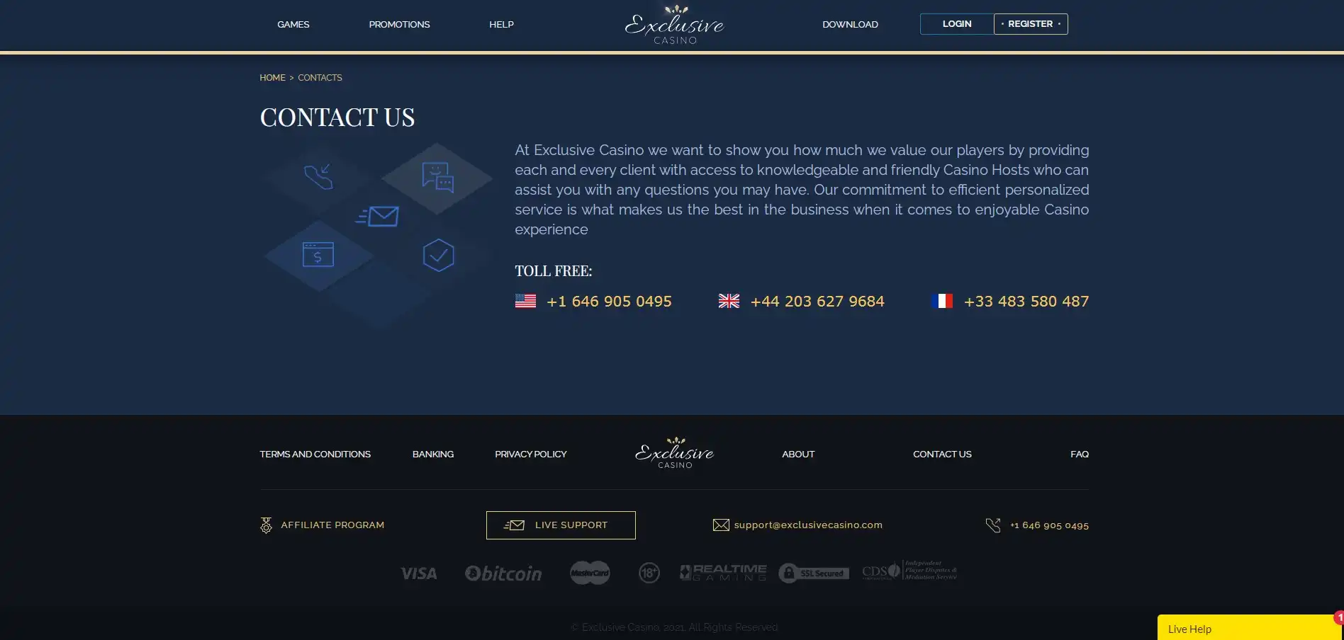 Exclusive Casino Support