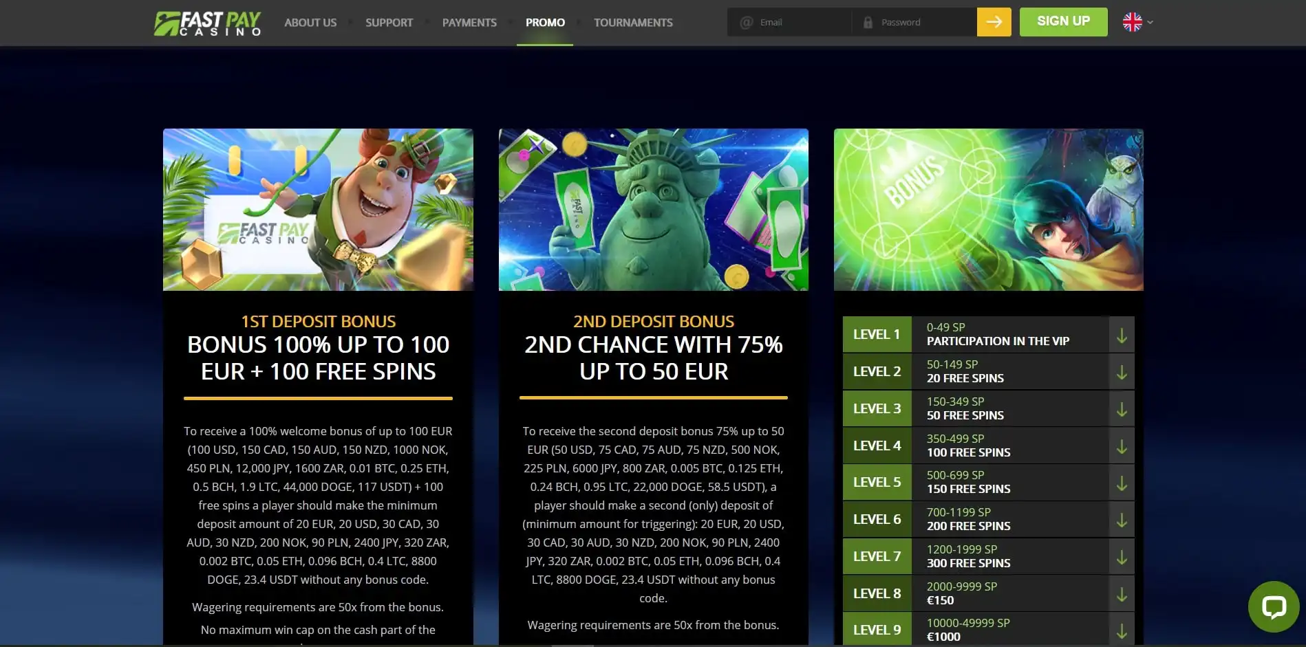 Fastpay Casino No Deposit Bonus