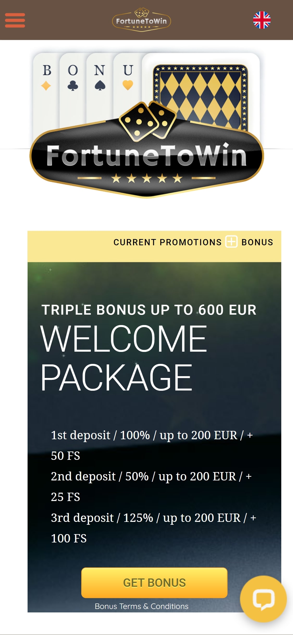 Fortune to Win Casino Mobile No Deposit Bonus Review