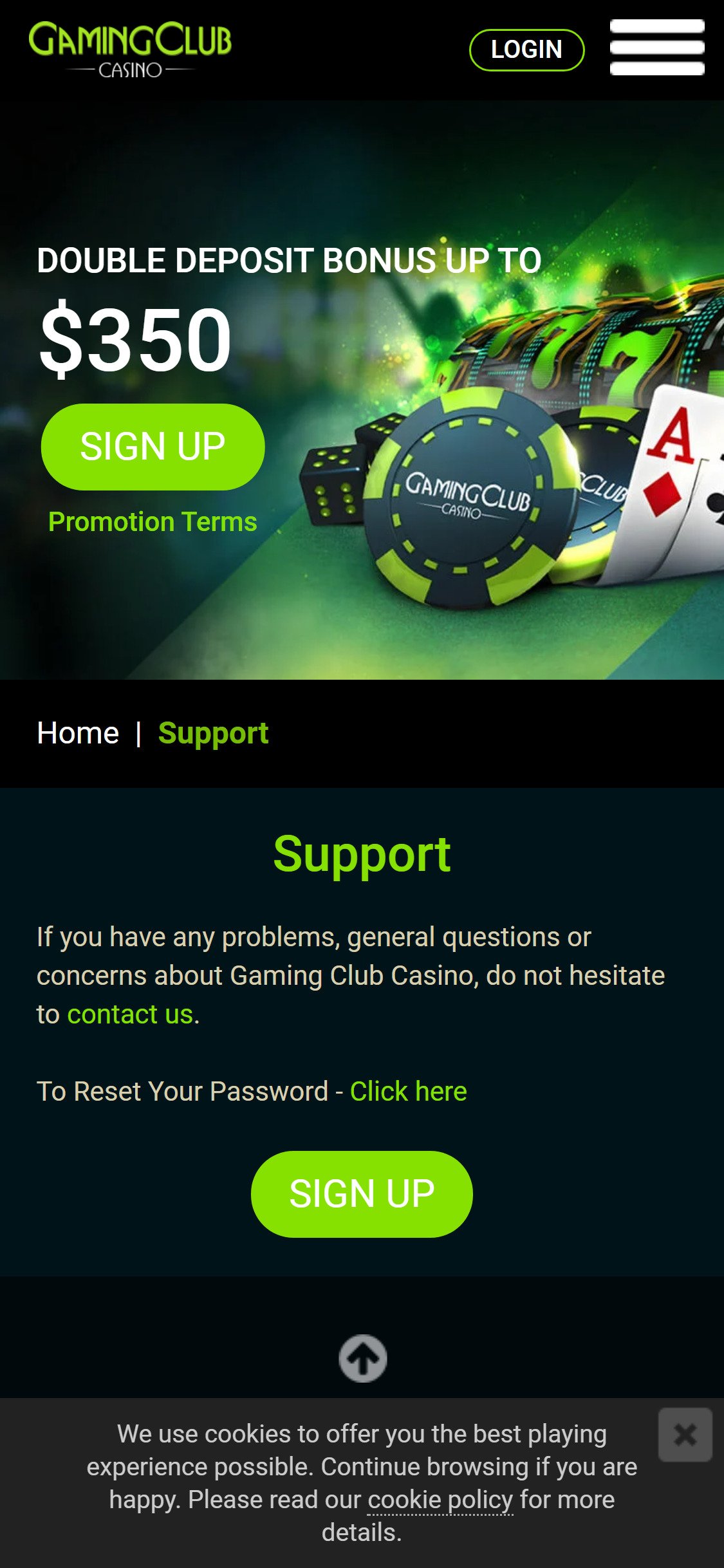 Gaming Club Casino Mobile Support Review