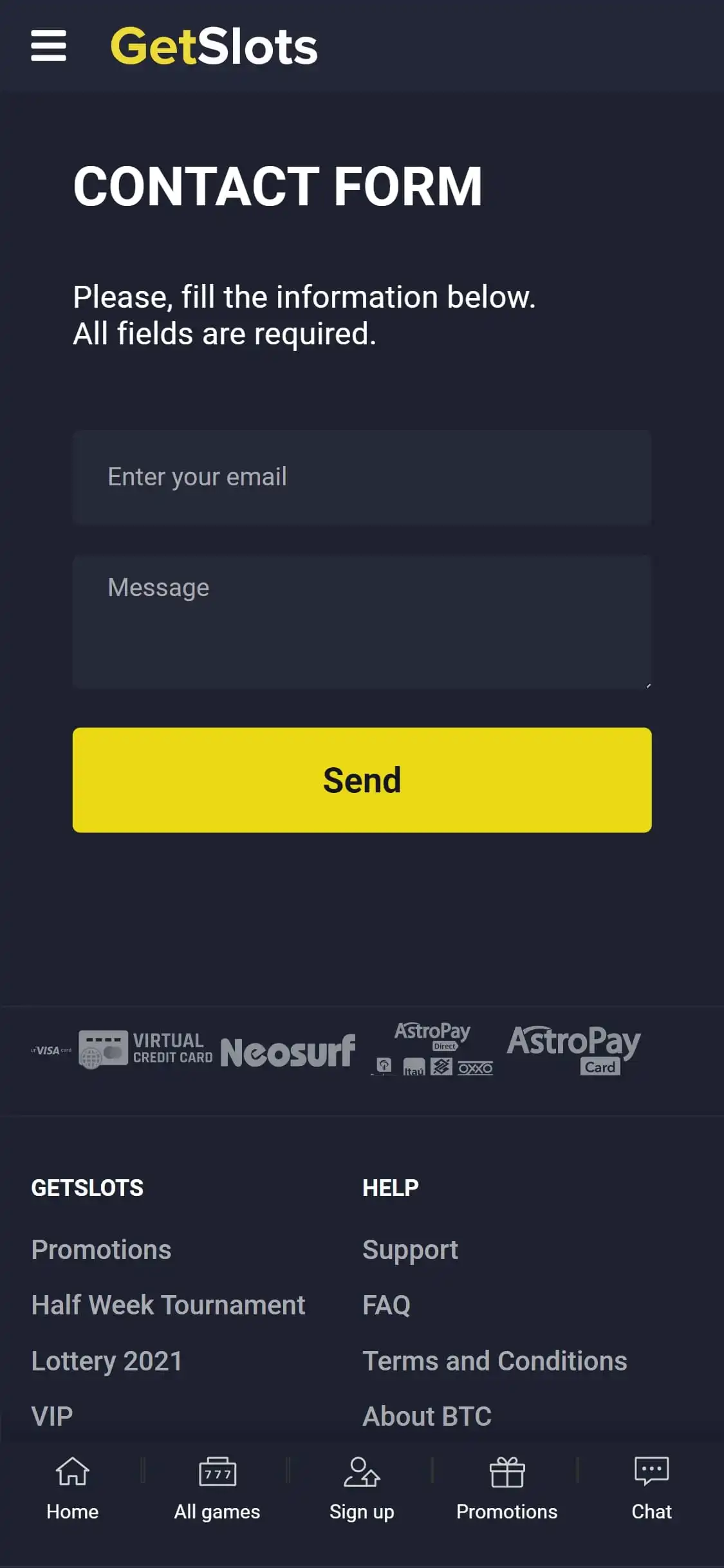 GetSlots Casino Mobile Support Review
