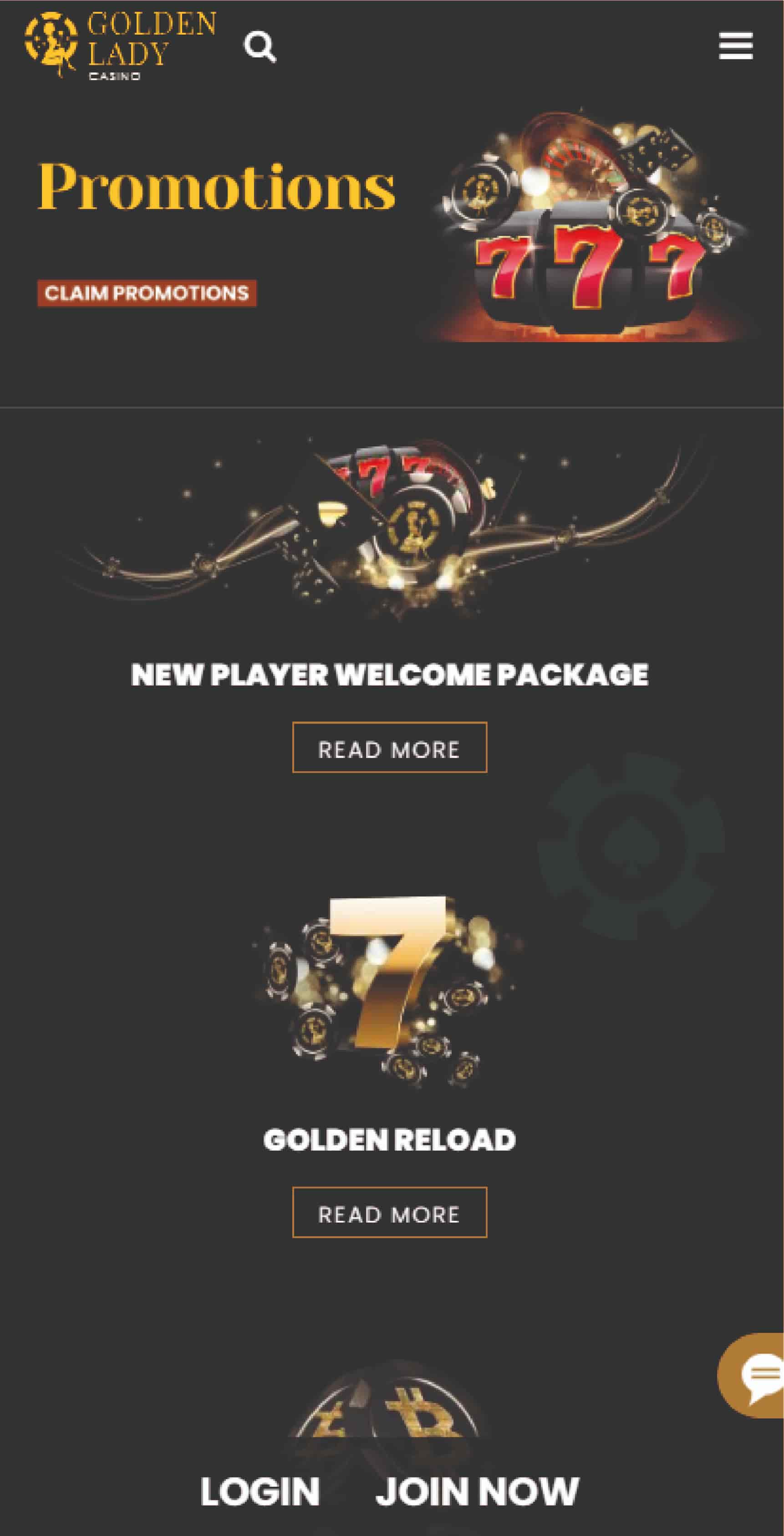 Golden Lady Casino Mobile Games Review