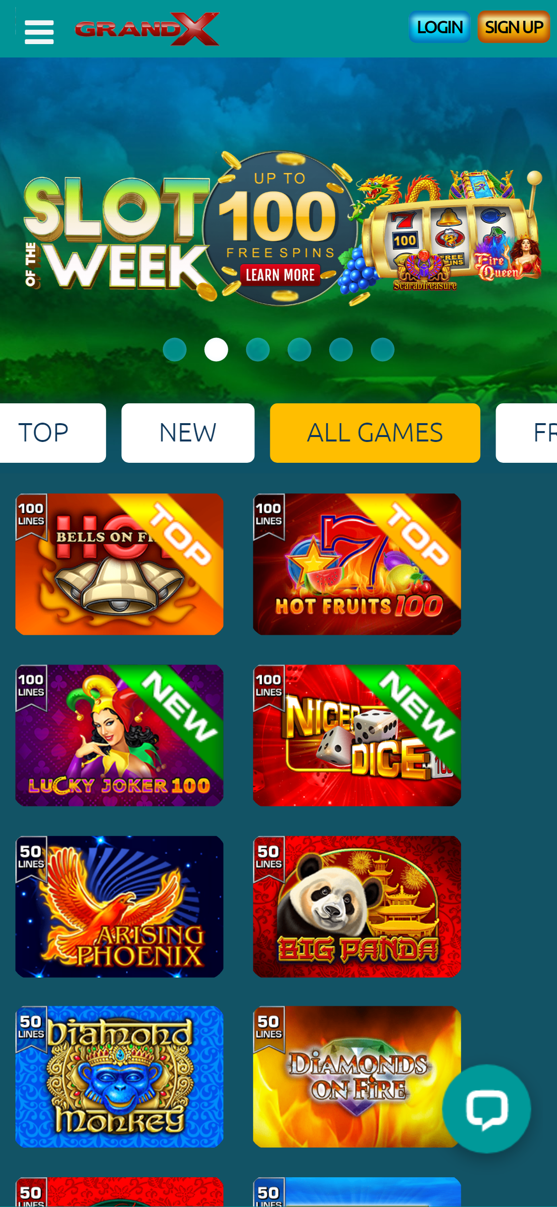 Grand X Casino Mobile Games Review