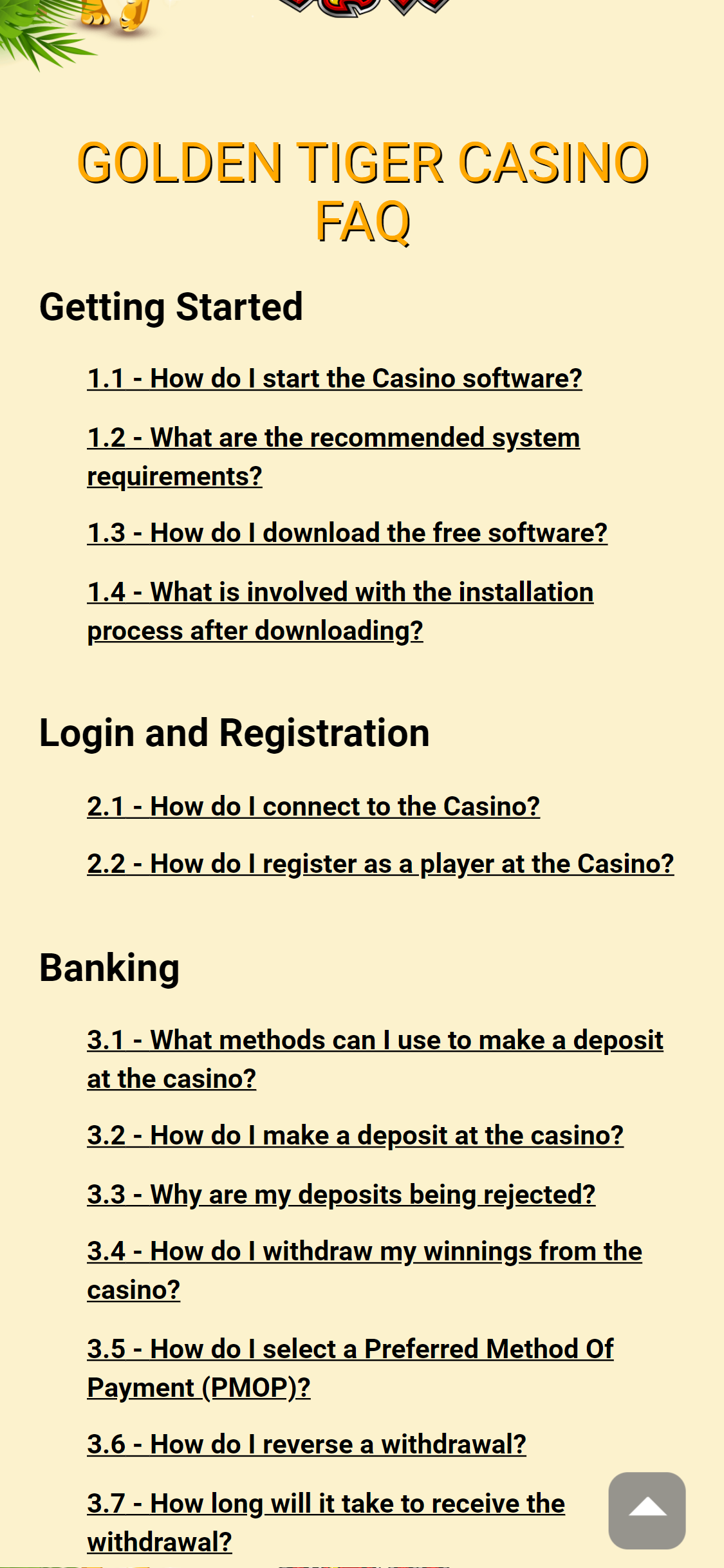 Golden Tiger Casino Mobile Support Review
