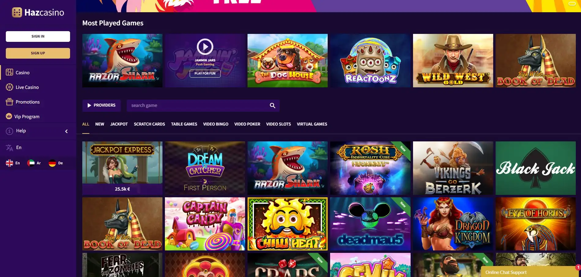 Haz Casino Games