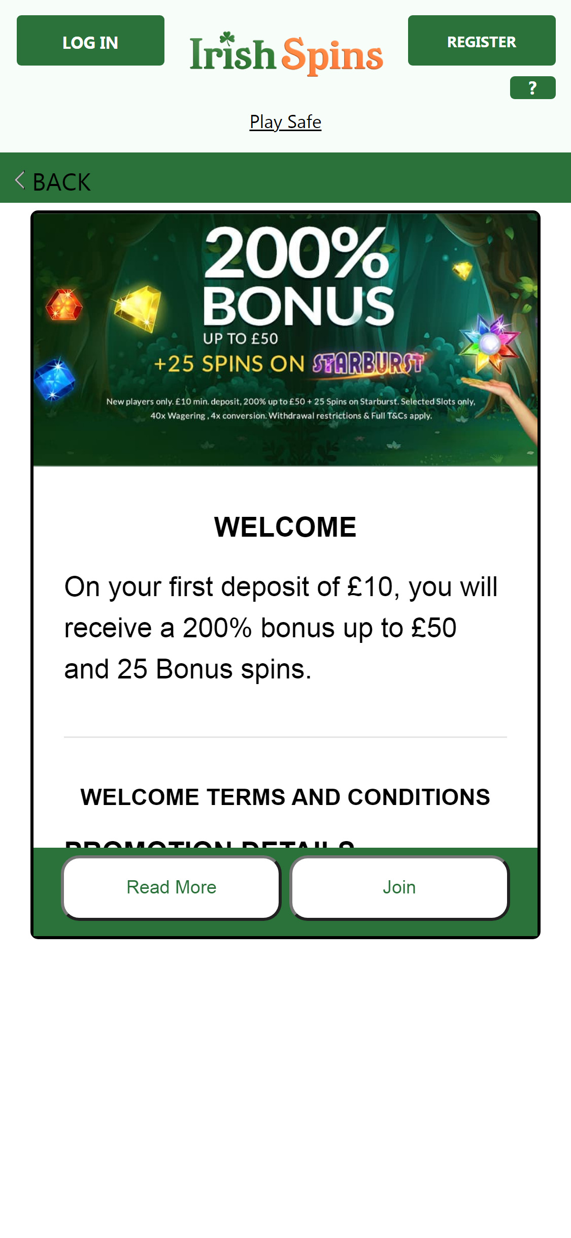 Irish Spins Casino Mobile No Deposit Bonus Review