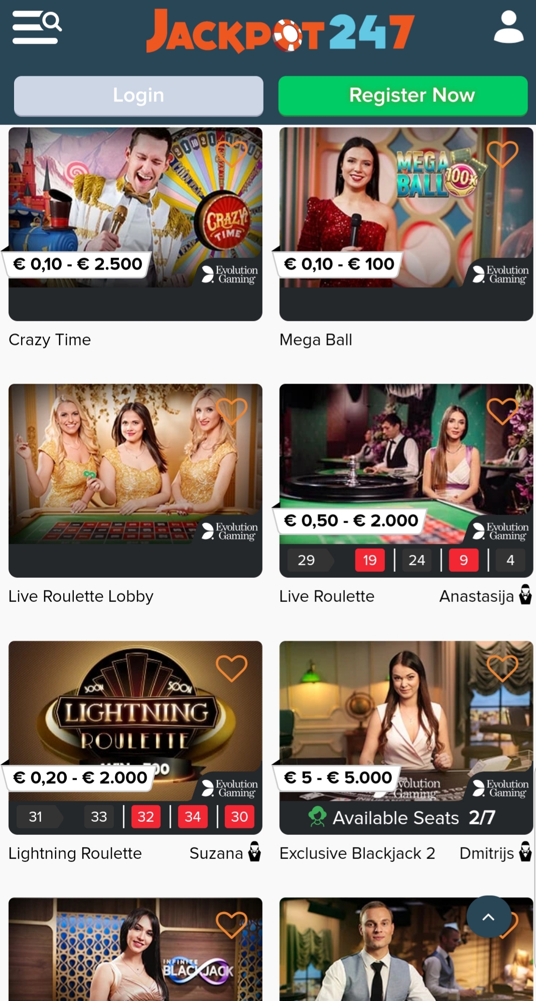 Jackpot247 Casino Mobile Live Dealer Games Review