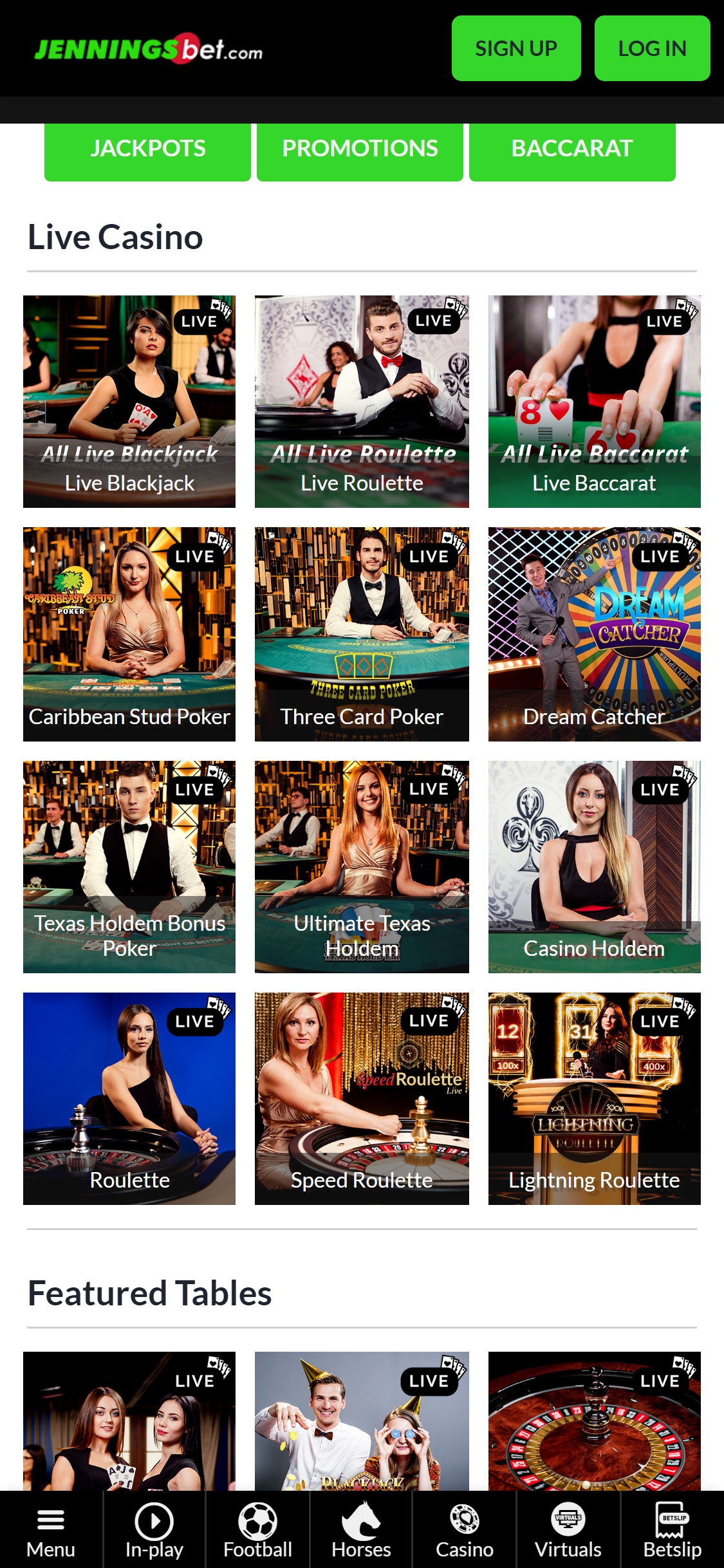 Jennings Bet Casino Mobile Live Dealer Games Review
