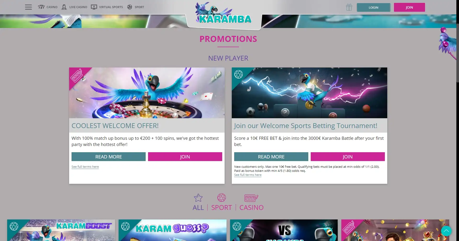 Karamba Casino No Deposit Bonus