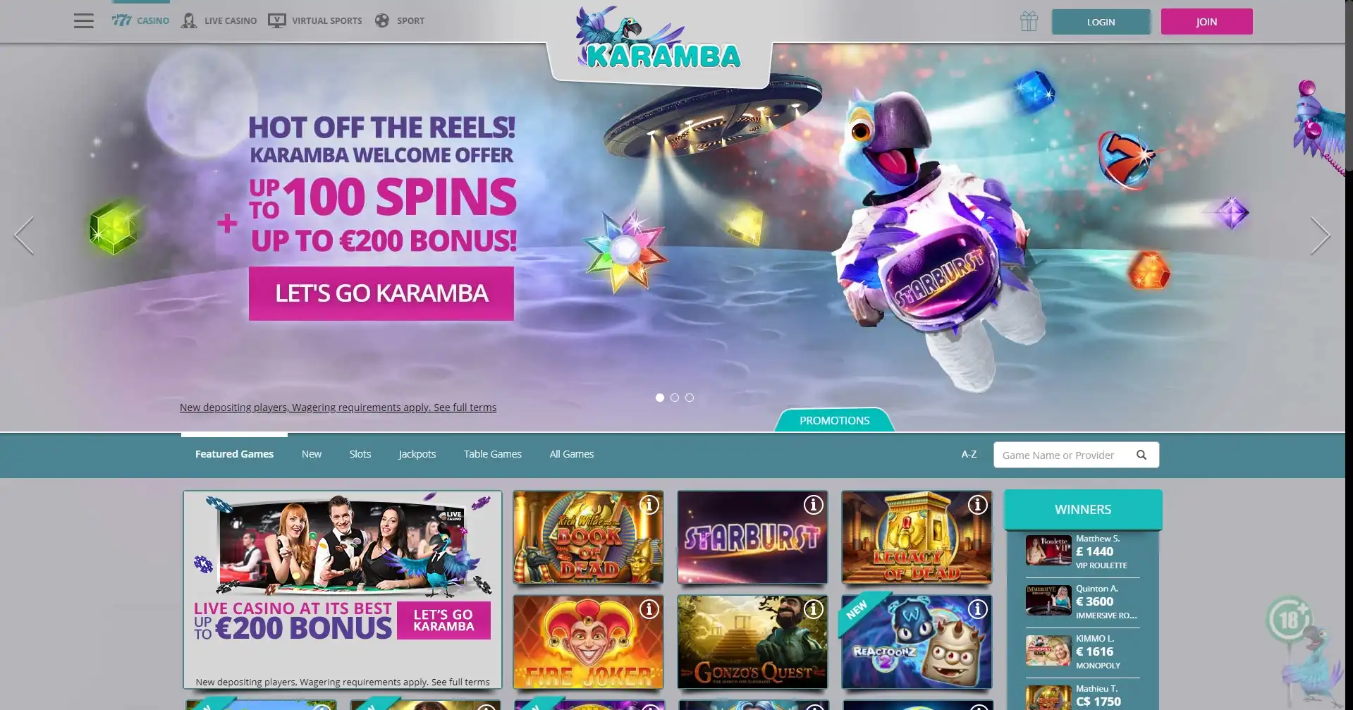 Karamba Casino Review