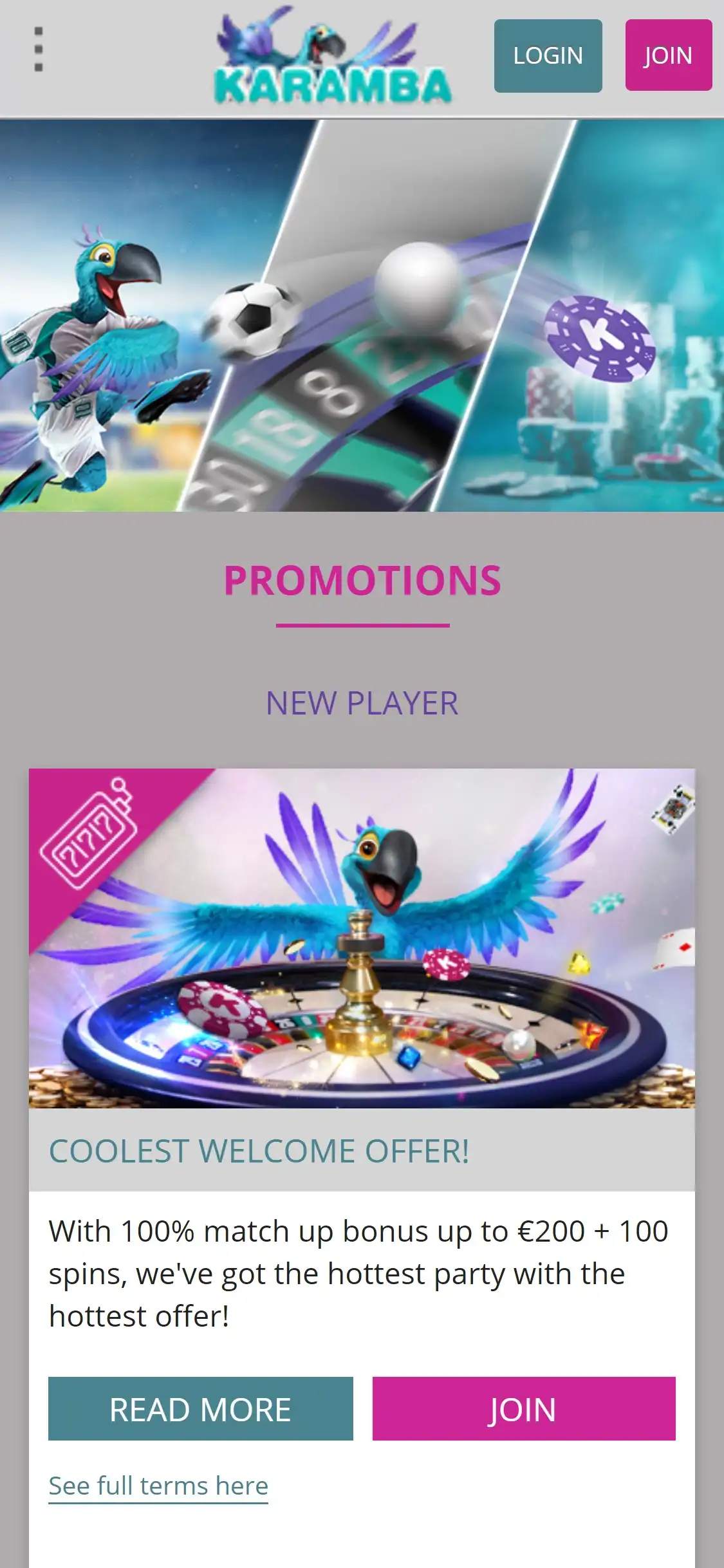 Karamba Casino Mobile No Deposit Bonus Review