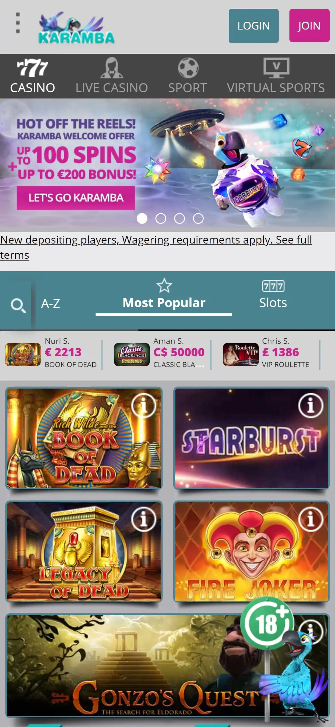 Karamba Casino Mobile Review