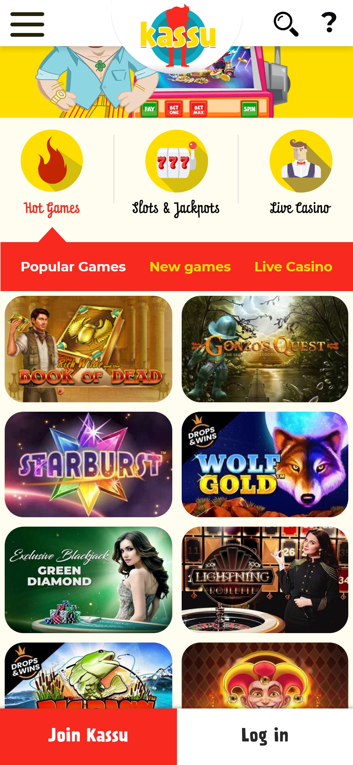 Kassu Casino Mobile Games Review