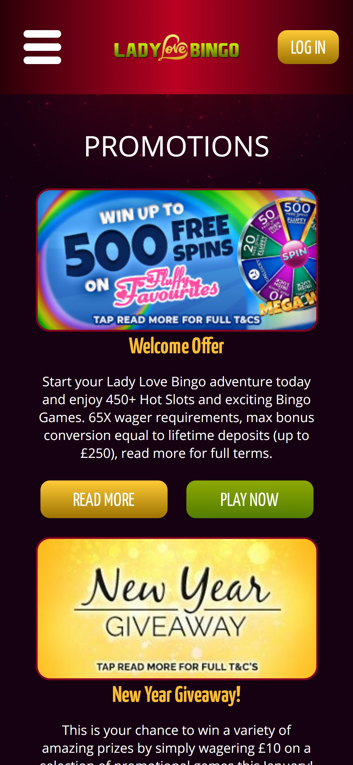 Lady love Bingo Casino Mobile No Deposit Bonus Review