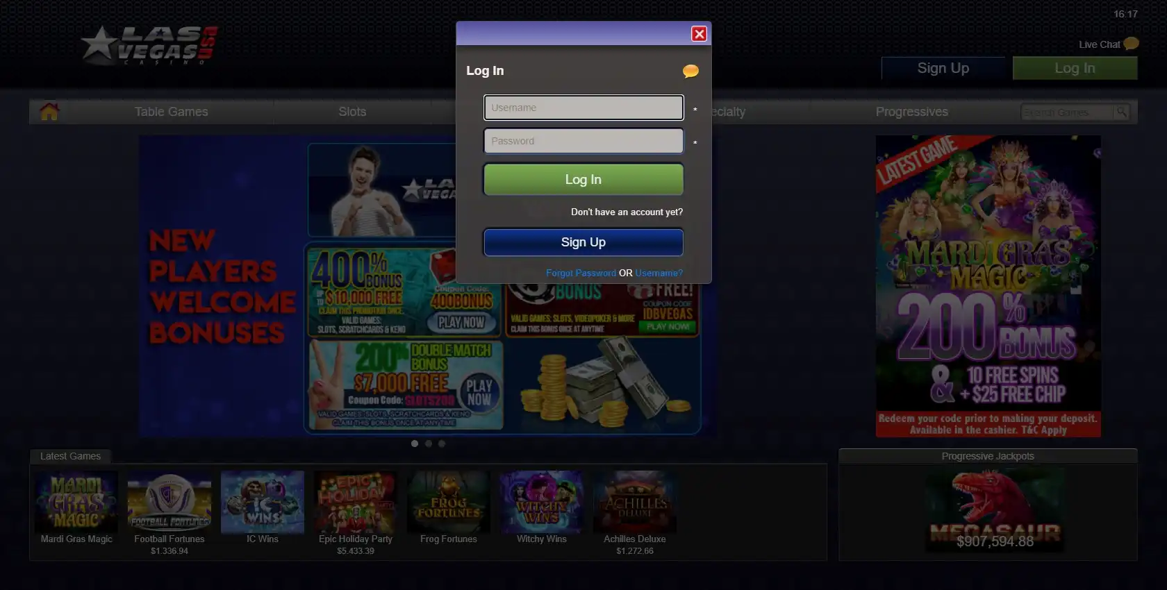 Las Vegas Casino Login