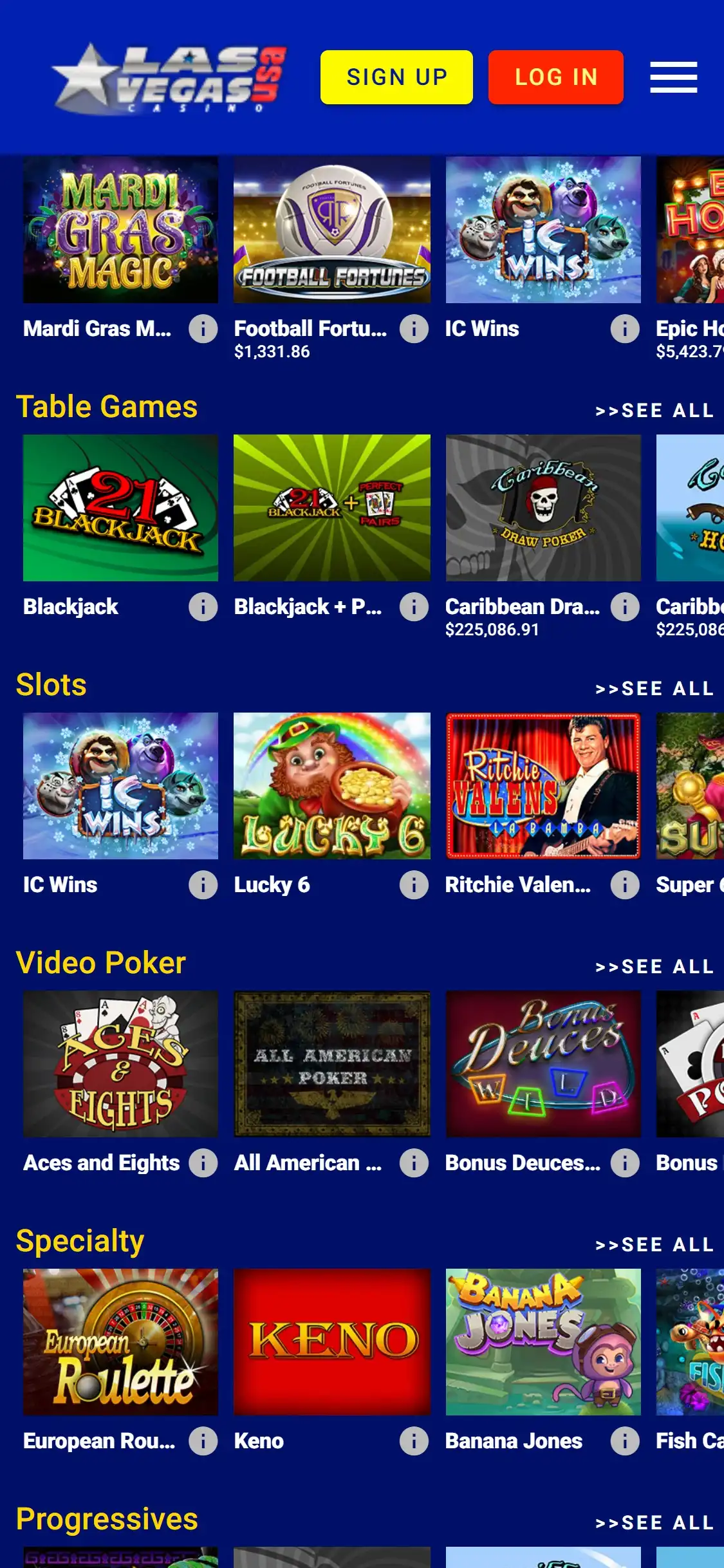 Las Vegas Casino Mobile Games Review