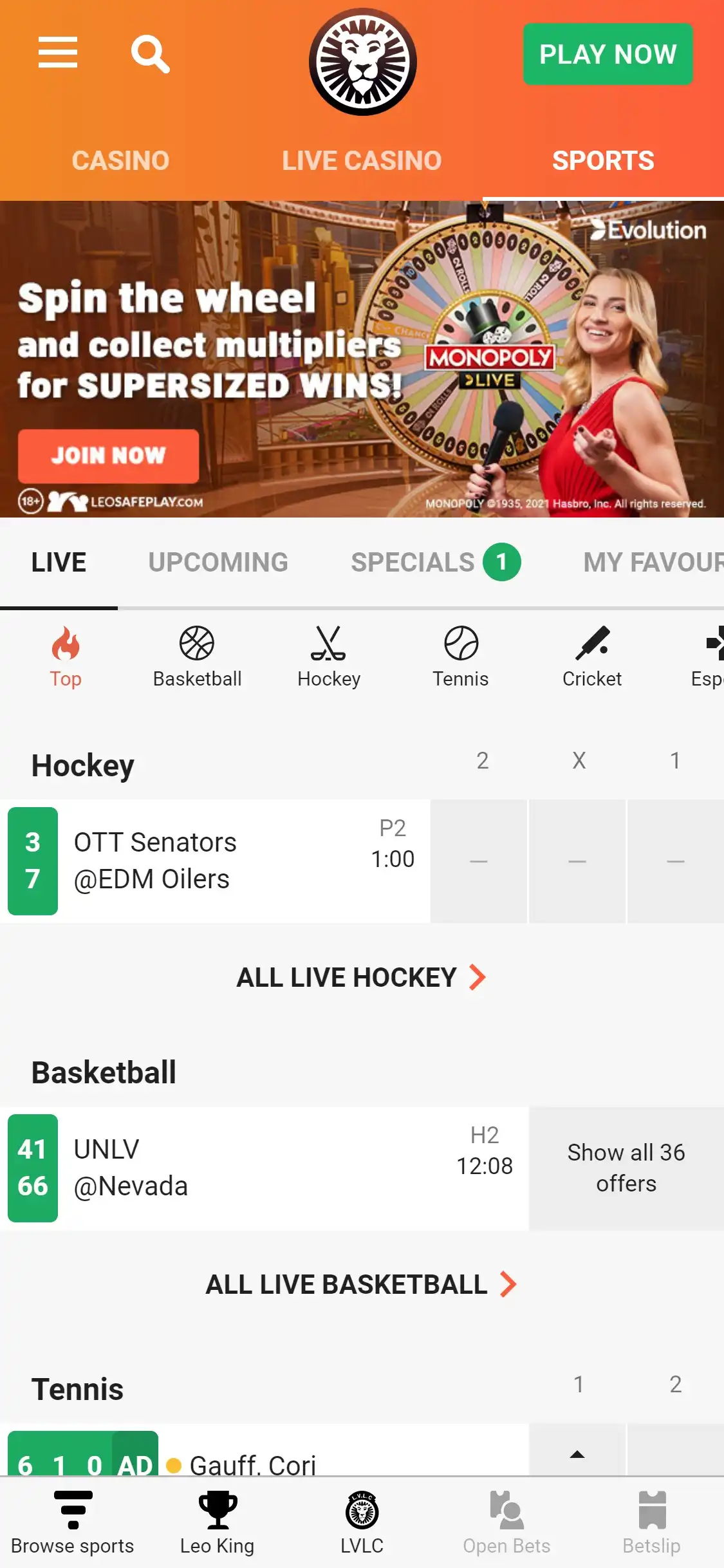 Leo Vegas Casino Mobile Betting Review