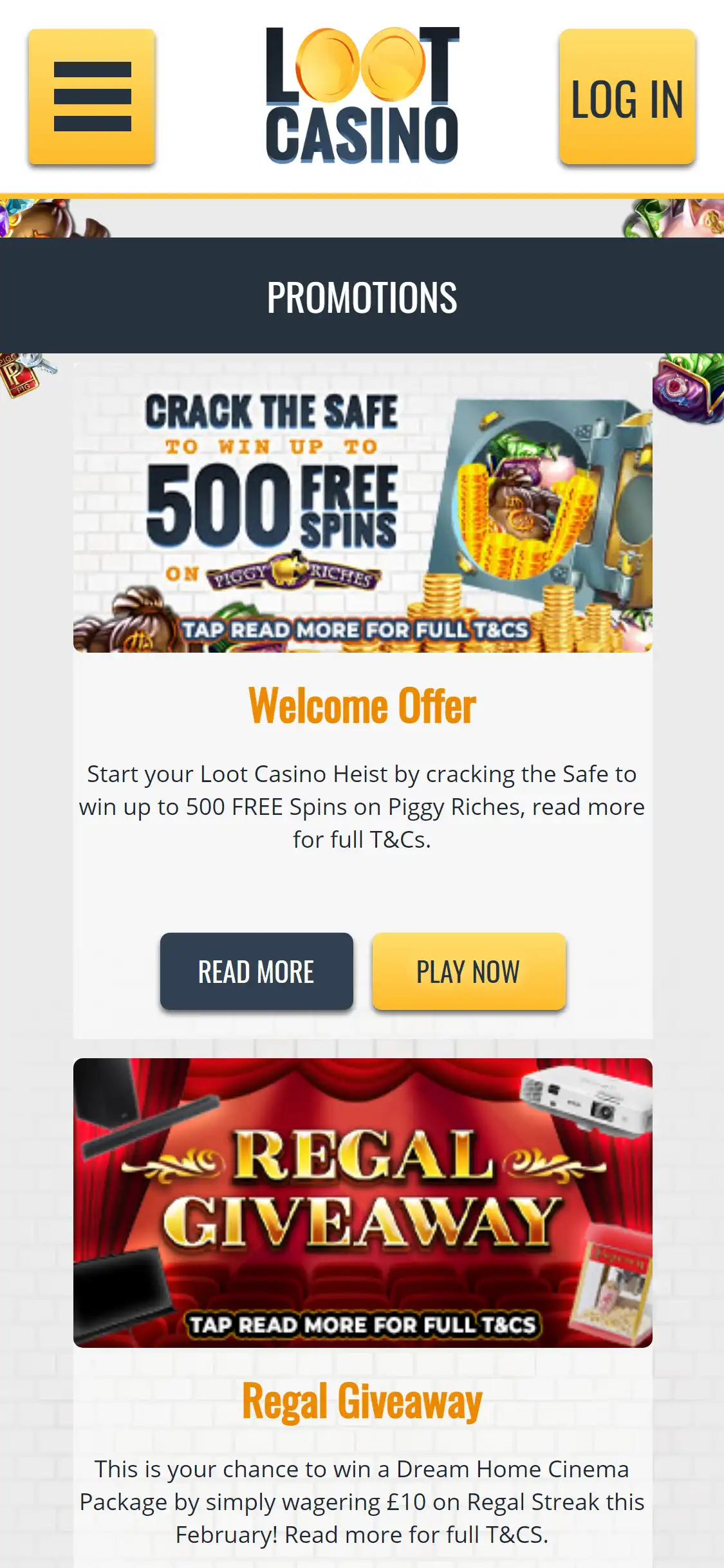 Loot Casino Mobile No Deposit Bonus Review