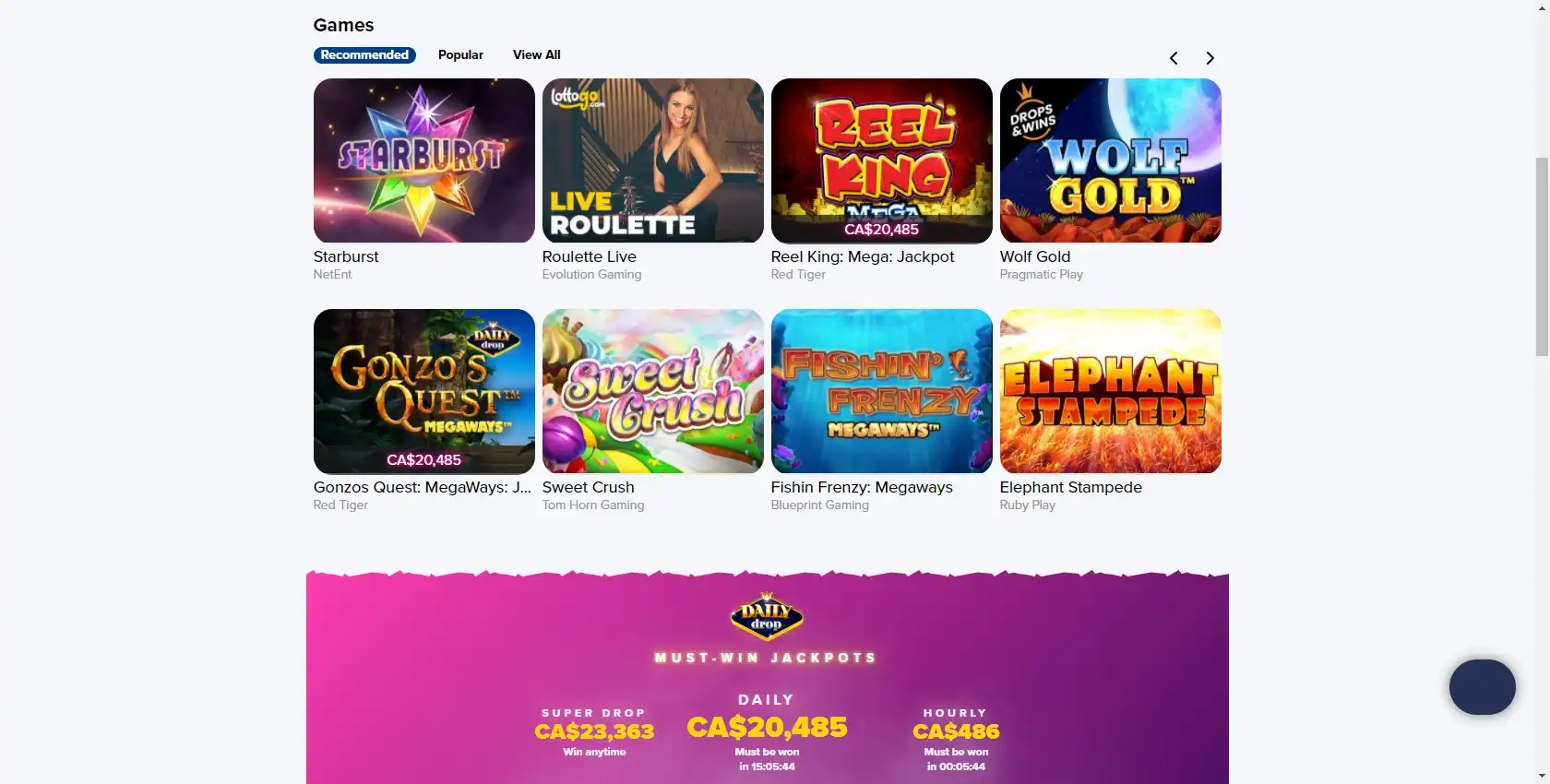 Lotto Go Casino Games