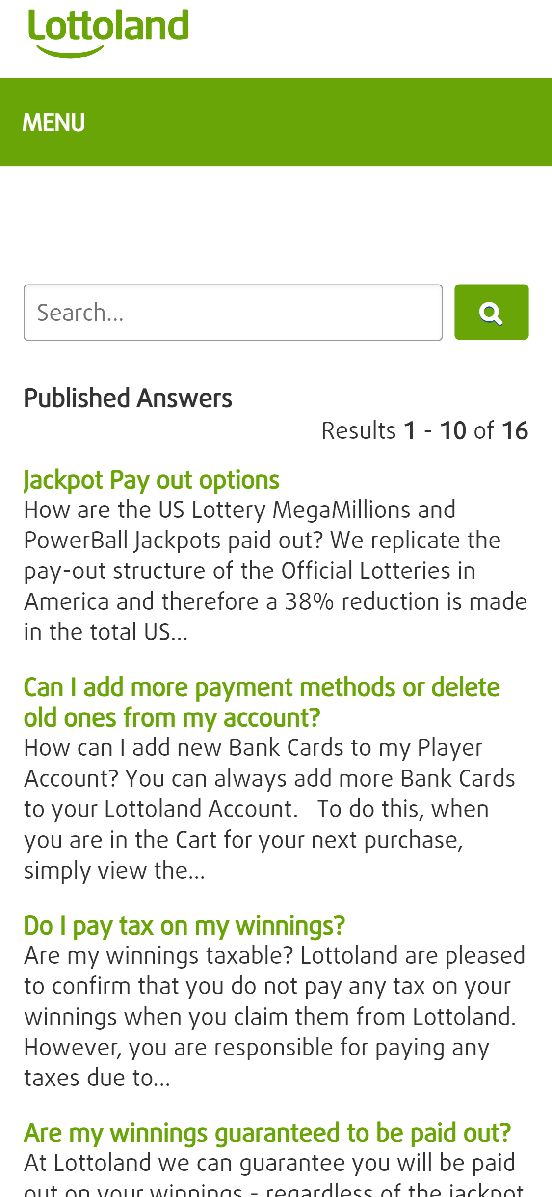 Lottoland Mobile Payment Methods Review