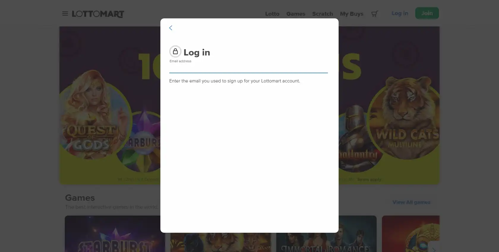 Lottomart Casino Login