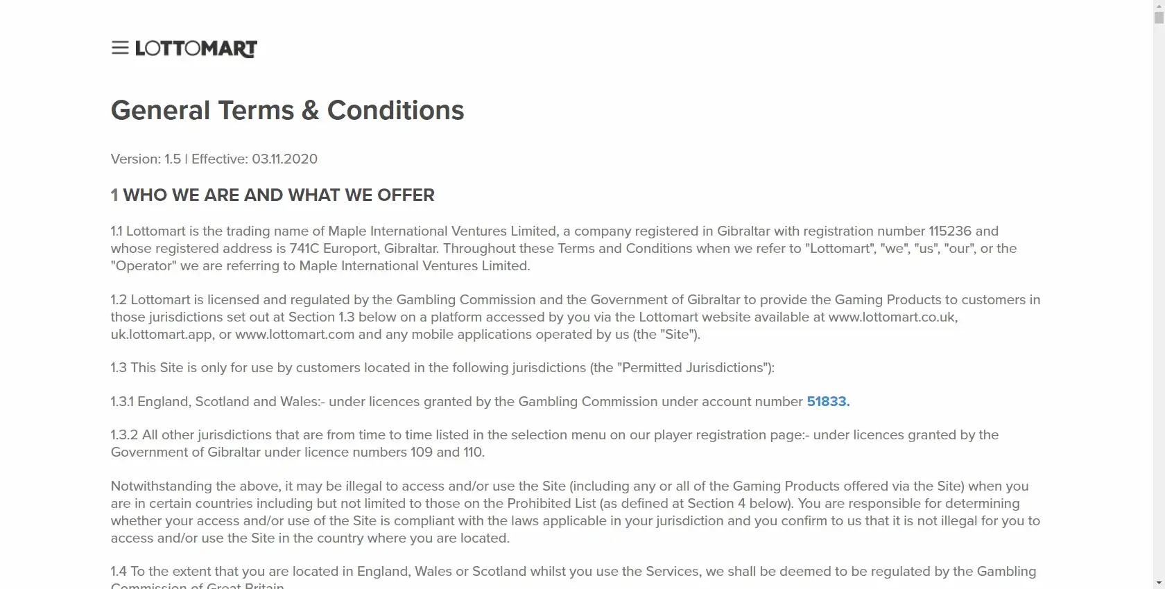 Lottomart Casino Support