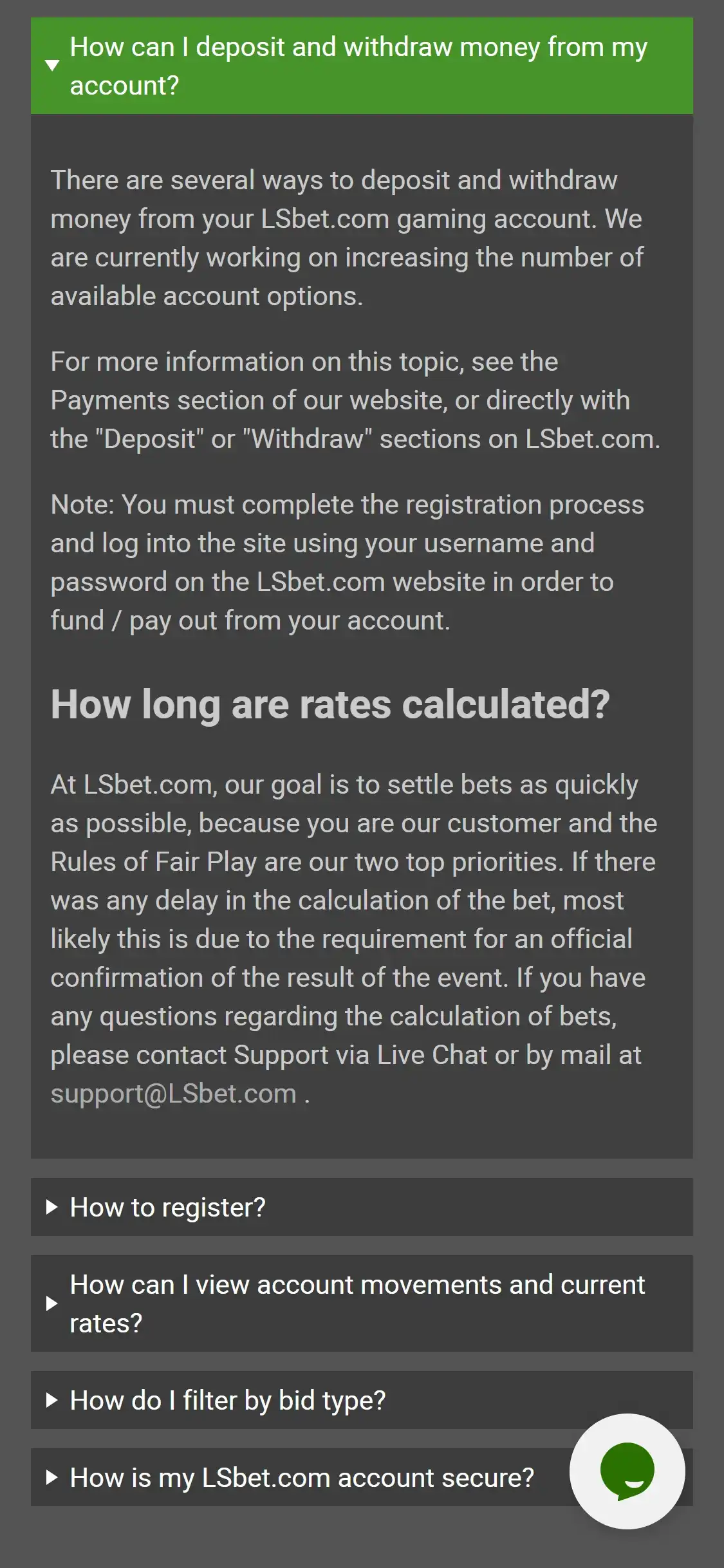 LS Bet Casino Mobile Payment Methods Review