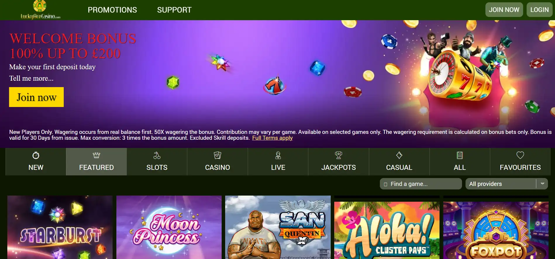Lucky Ace Casino Review