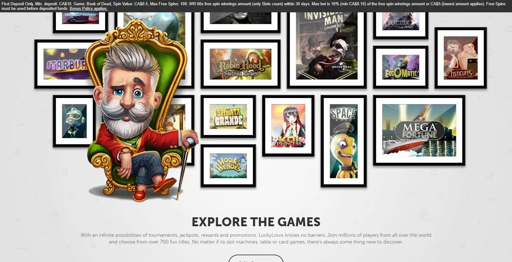 LuckyLouis Casino Games