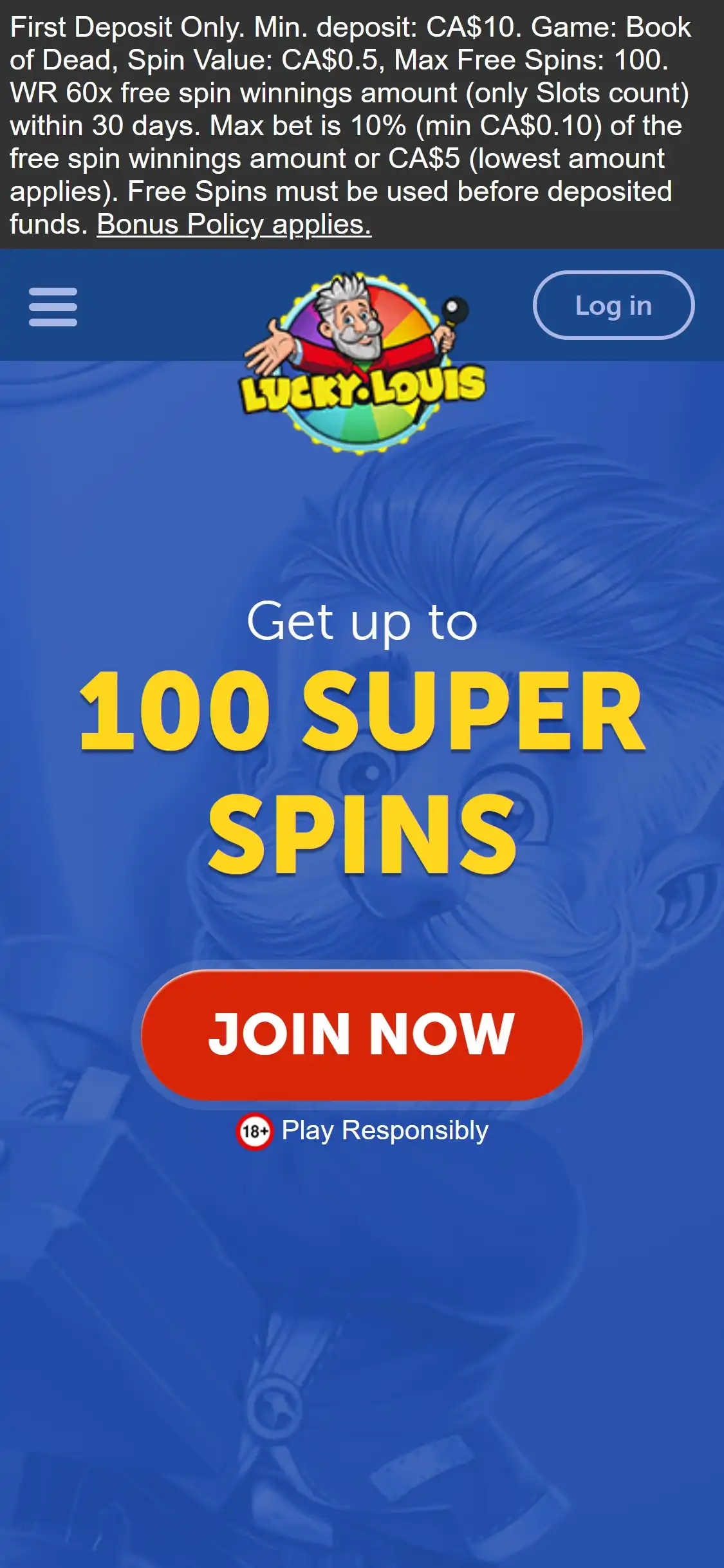 LuckyLouis Casino Mobile Review